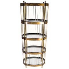 Retro Bernhard Rohne for Mastercraft Acid Etched Oval Étagère