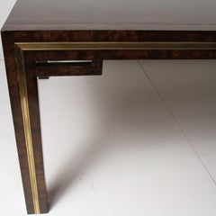 Bernhard Rohne for Mastercraft Amboyna Burl and Brass Extension Dining Table