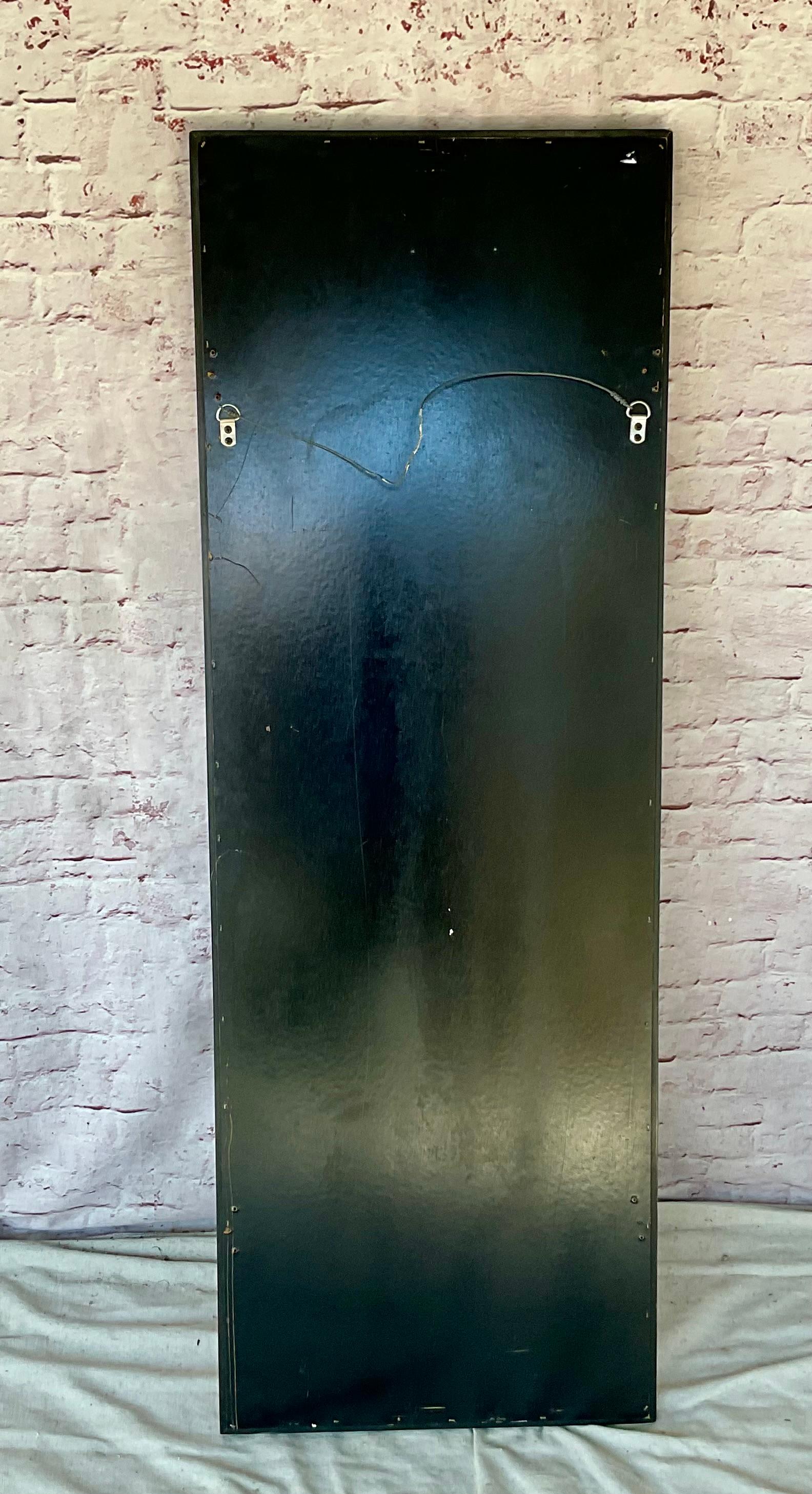 Américain Grand miroir mural Bernhard Rohne Mastercraft en laiton gravé à l'acide en vente