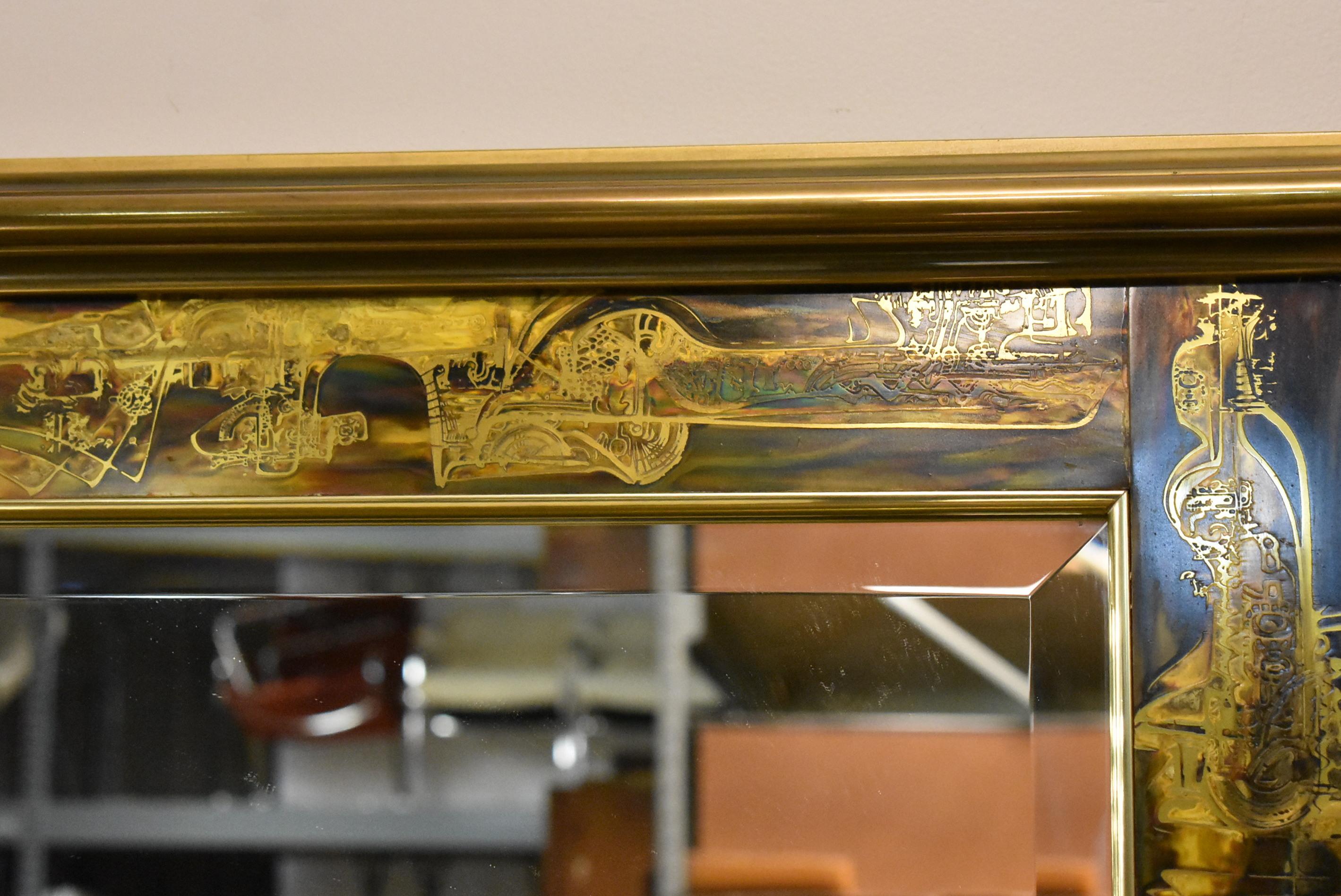 Buriné Miroir Bernhard Rohne pour Mastercraft en vente