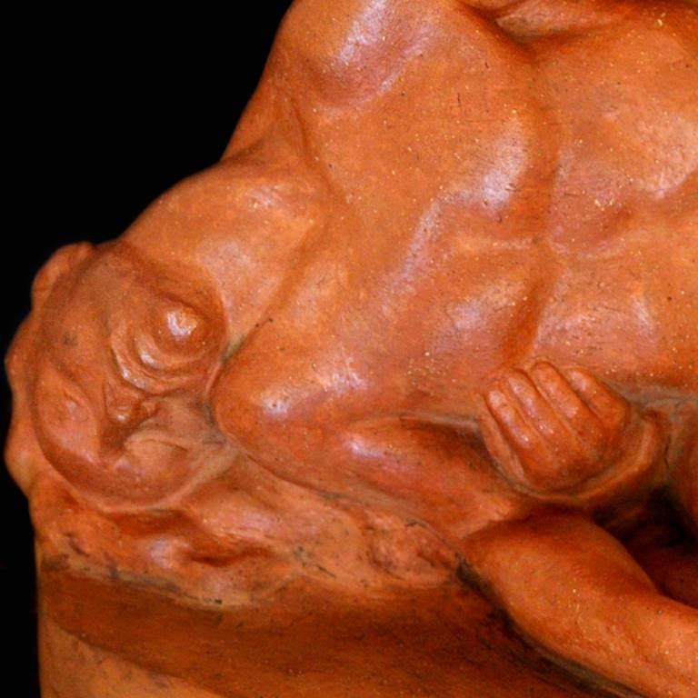 Pieta; Bernhard D. Sopher (American-German 1879 - 1949); terracotta - Sculpture by Bernhard Sopher