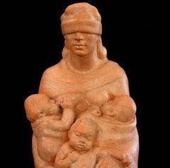 The Blind Mother; Bernhard D. Sopher (American-German 1879 - 1949); terracotta