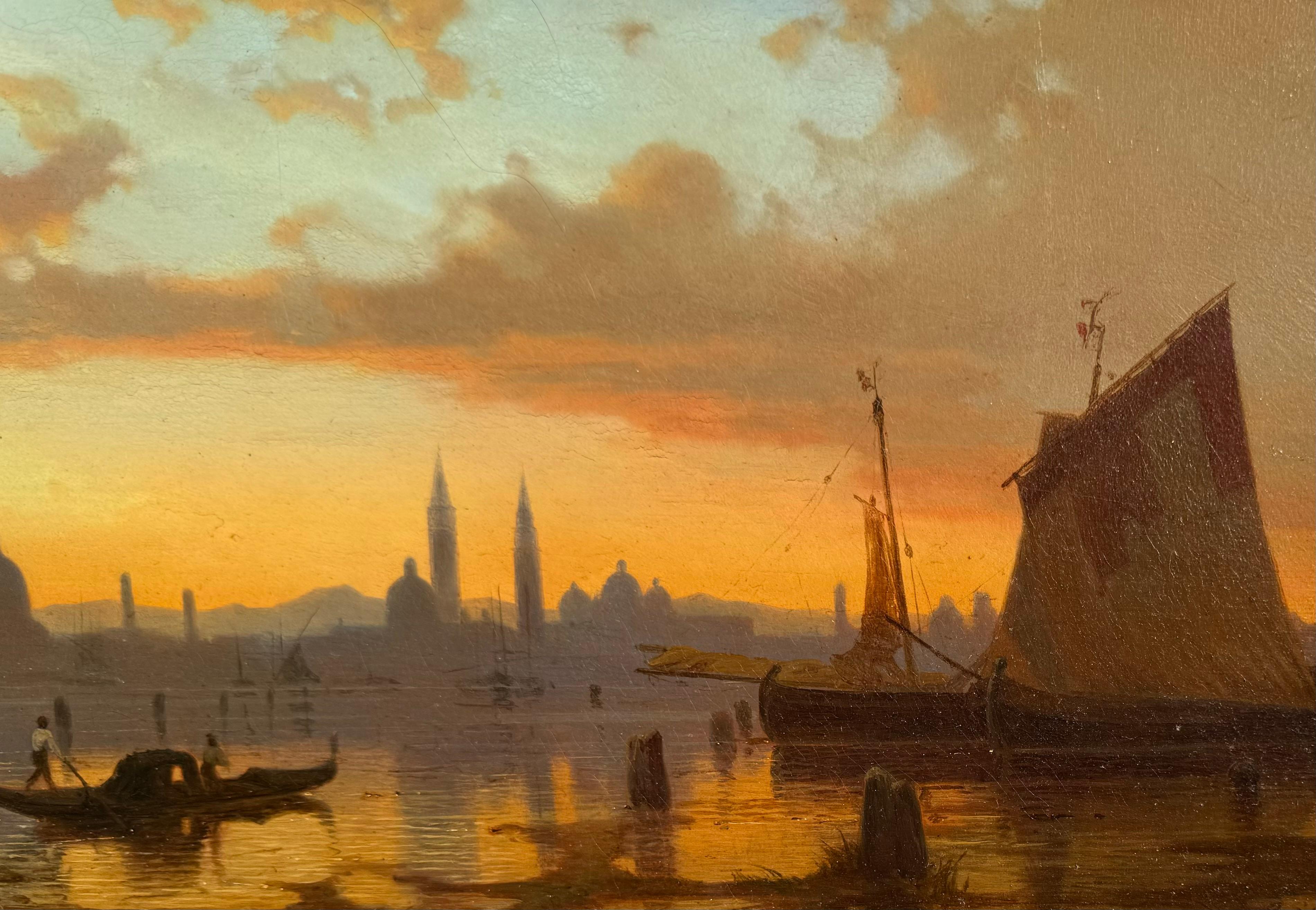 Está a la venta un magnífico cuadro de Atardecer veneciano italiano, obra de Bernhard Stange (1807-1880).

El cuadro en venta representa VISTA DEL ATARDECER DE SAN LAZZARO, VENECIA

Es absolutamente colorido y el contraste más asombroso

pintura