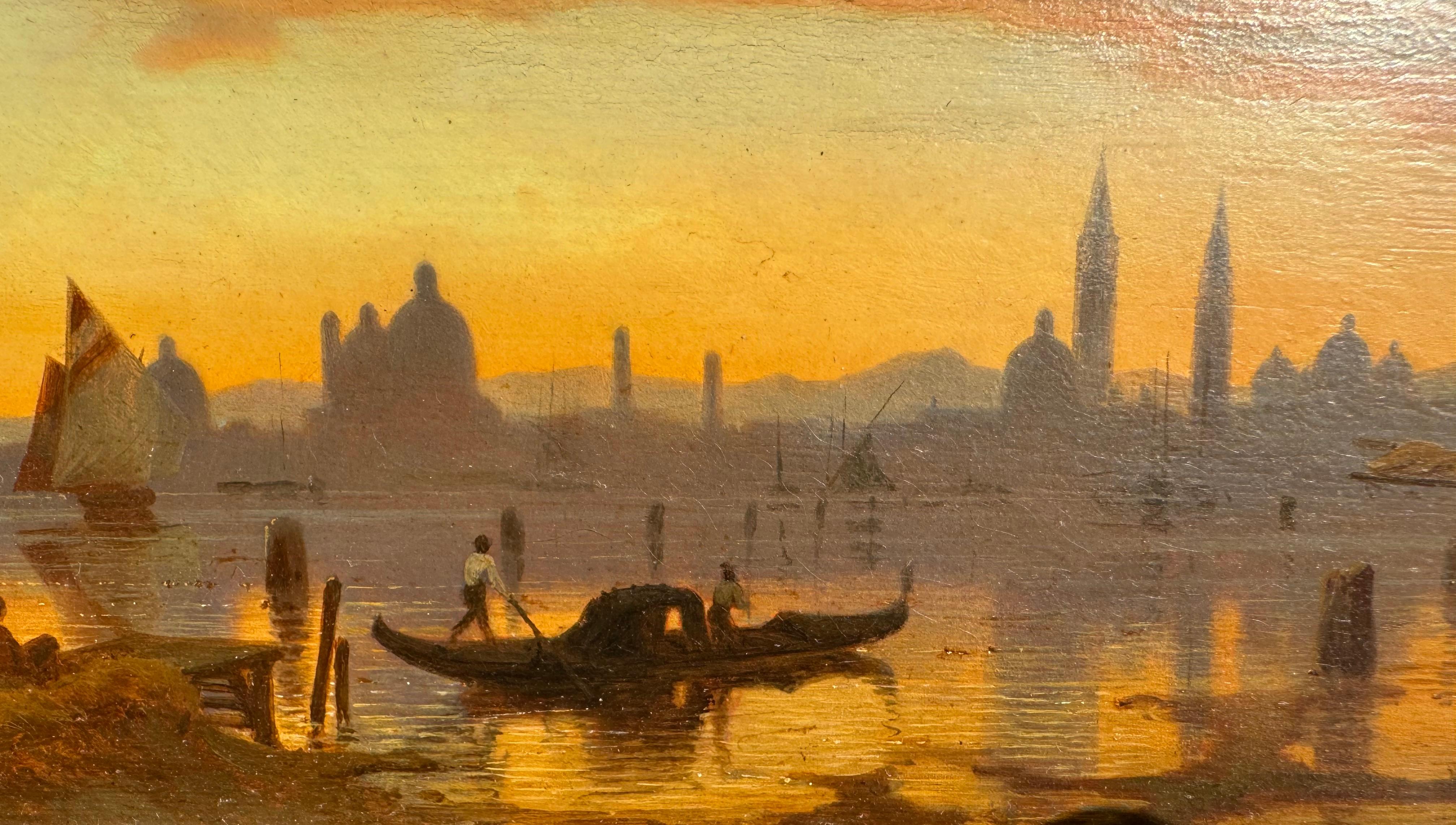 Antigua VISTA DEL ATARDECER DE SAN LAZZARO, VENECIA en venta 4