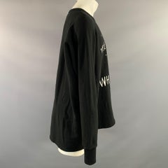 Sudadera oversize de algodón de BERNHARD WILLHELM, colección Otoño-Invierno 2018/19, color negro con letras blancas