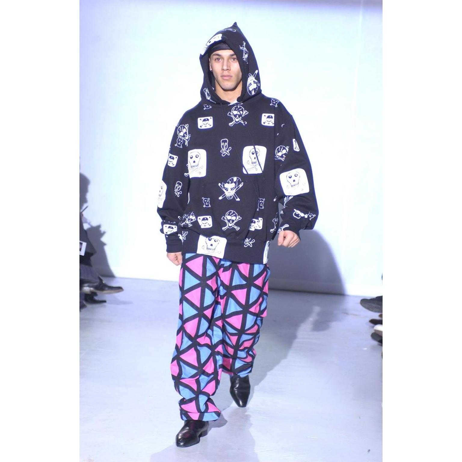 Bernhard Willhelm Hexagonal Pink Blue Trousers AW 2003-2004 For Sale 1