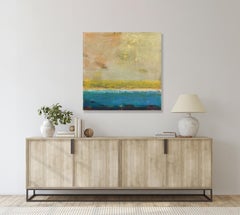 AWH 337 - Abstract Minimalist Textured Layered Colorfield Oil Painting on Canvas