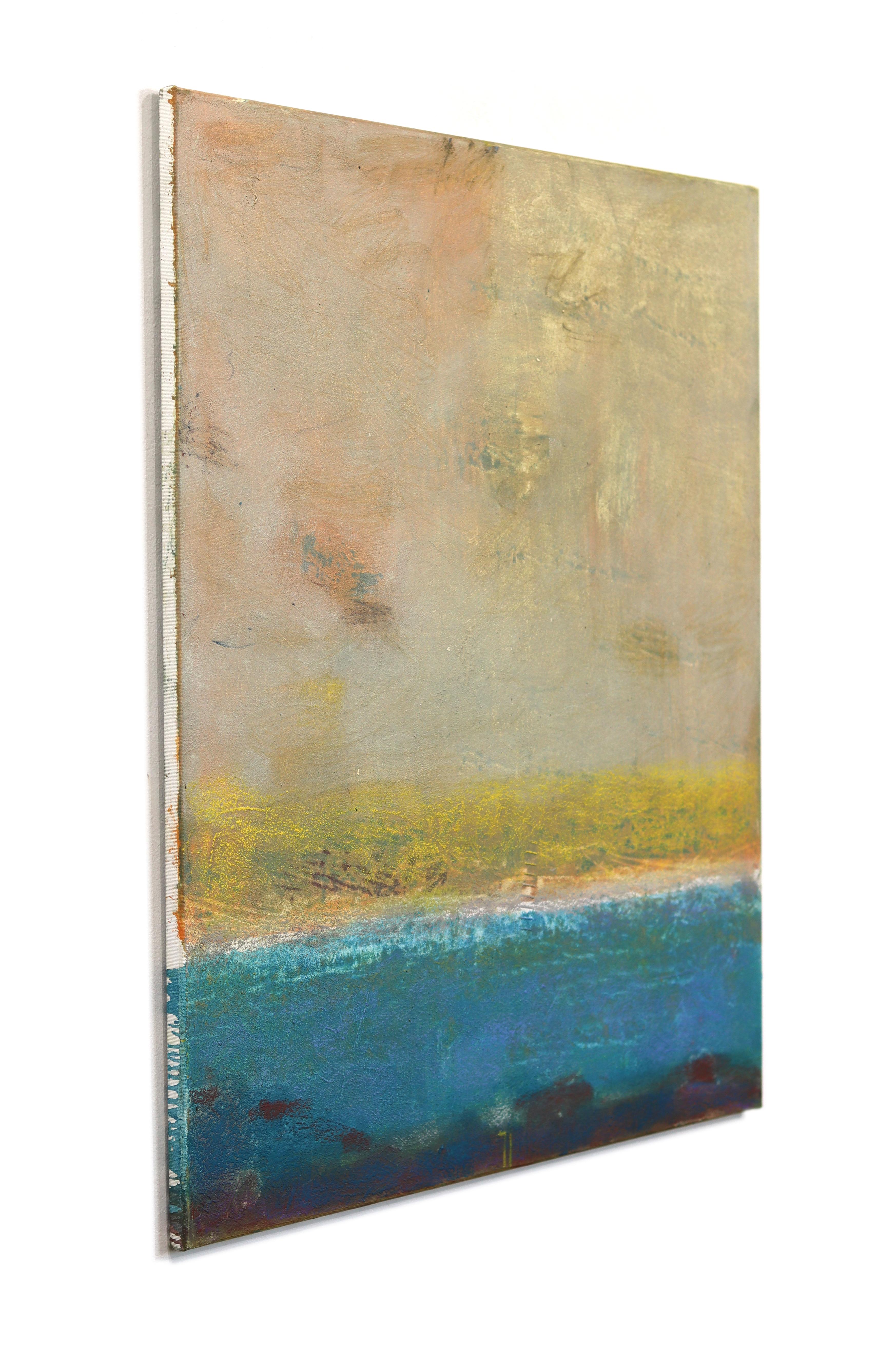 AWH 337 - Abstract Minimalist Textured Layered Colorfield Oil Painting on Canvas For Sale 1