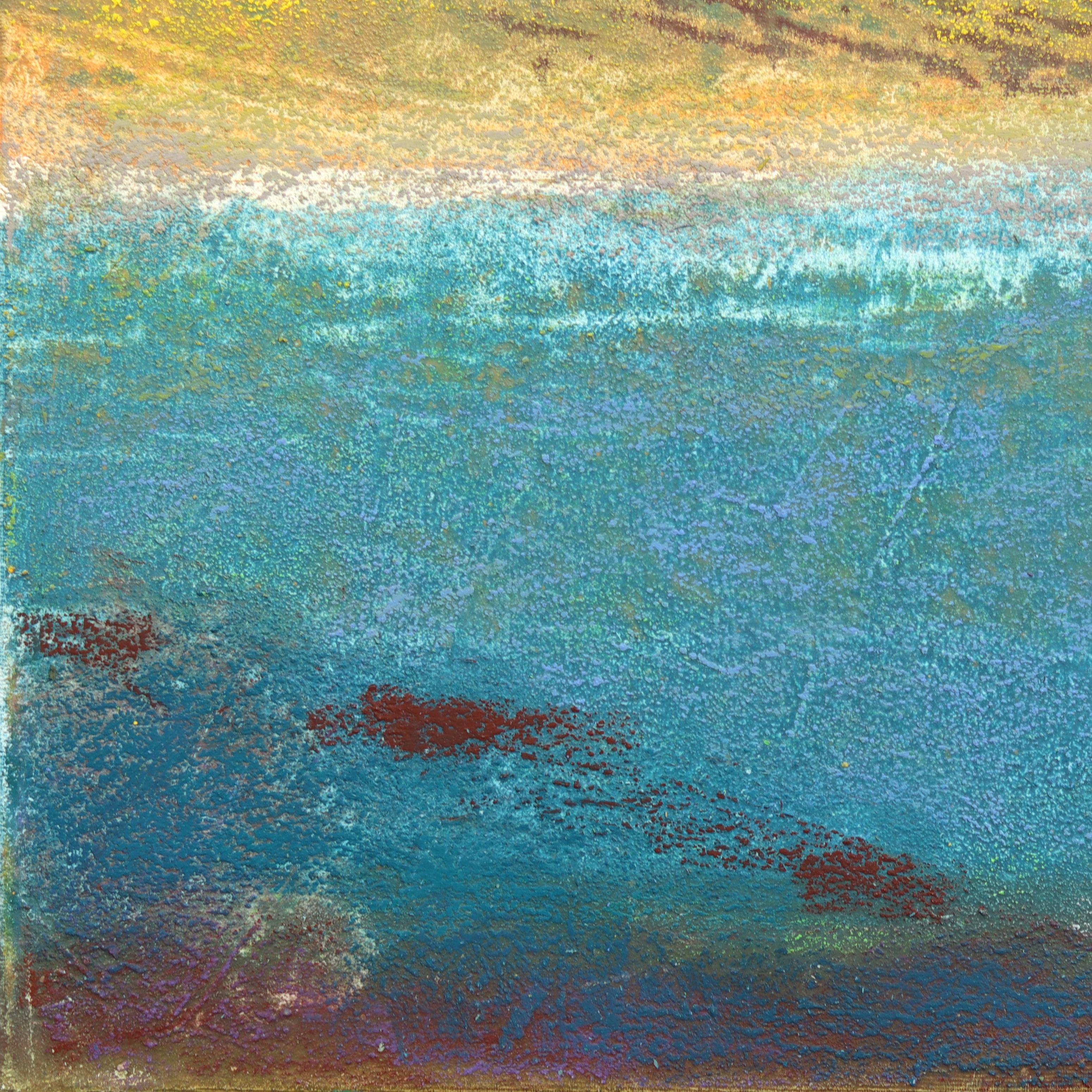 AWH 337 - Abstract Minimalist Textured Layered Colorfield Oil Painting on Canvas For Sale 4