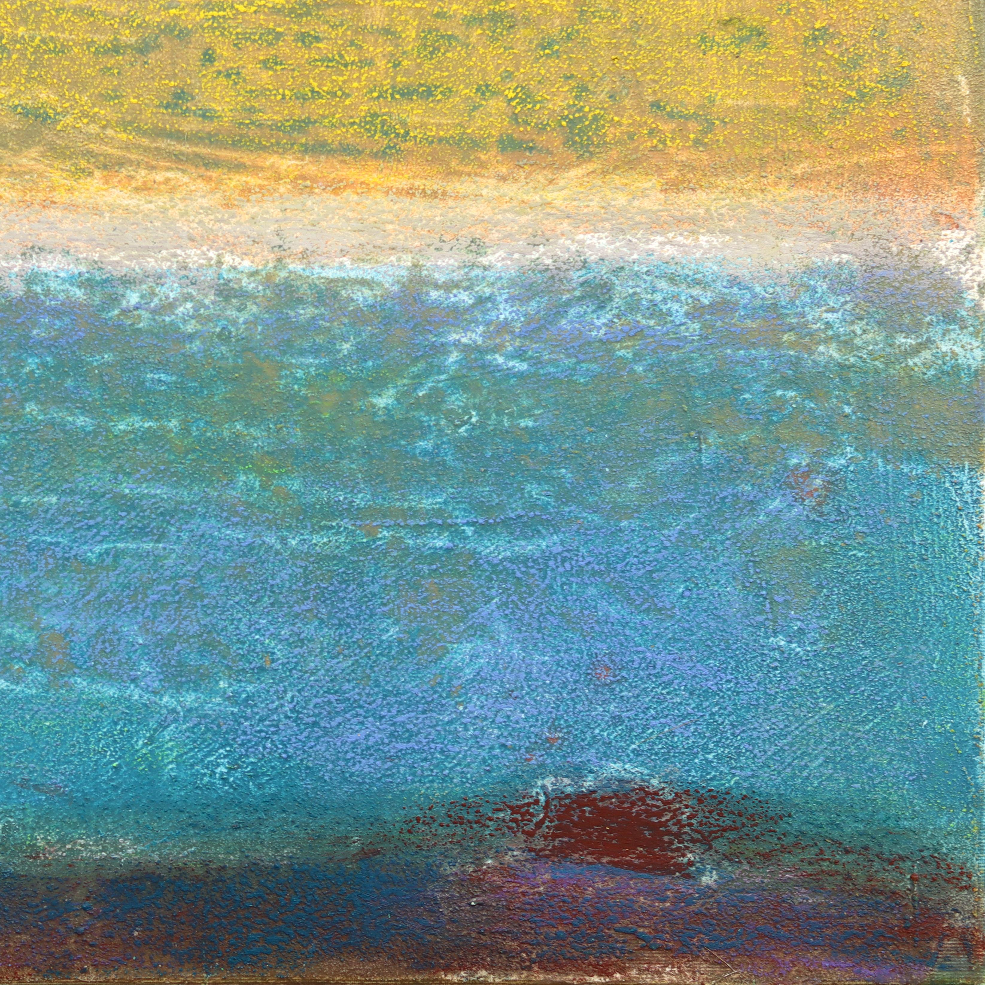 AWH 337 - Abstract Minimalist Textured Layered Colorfield Oil Painting on Canvas For Sale 5