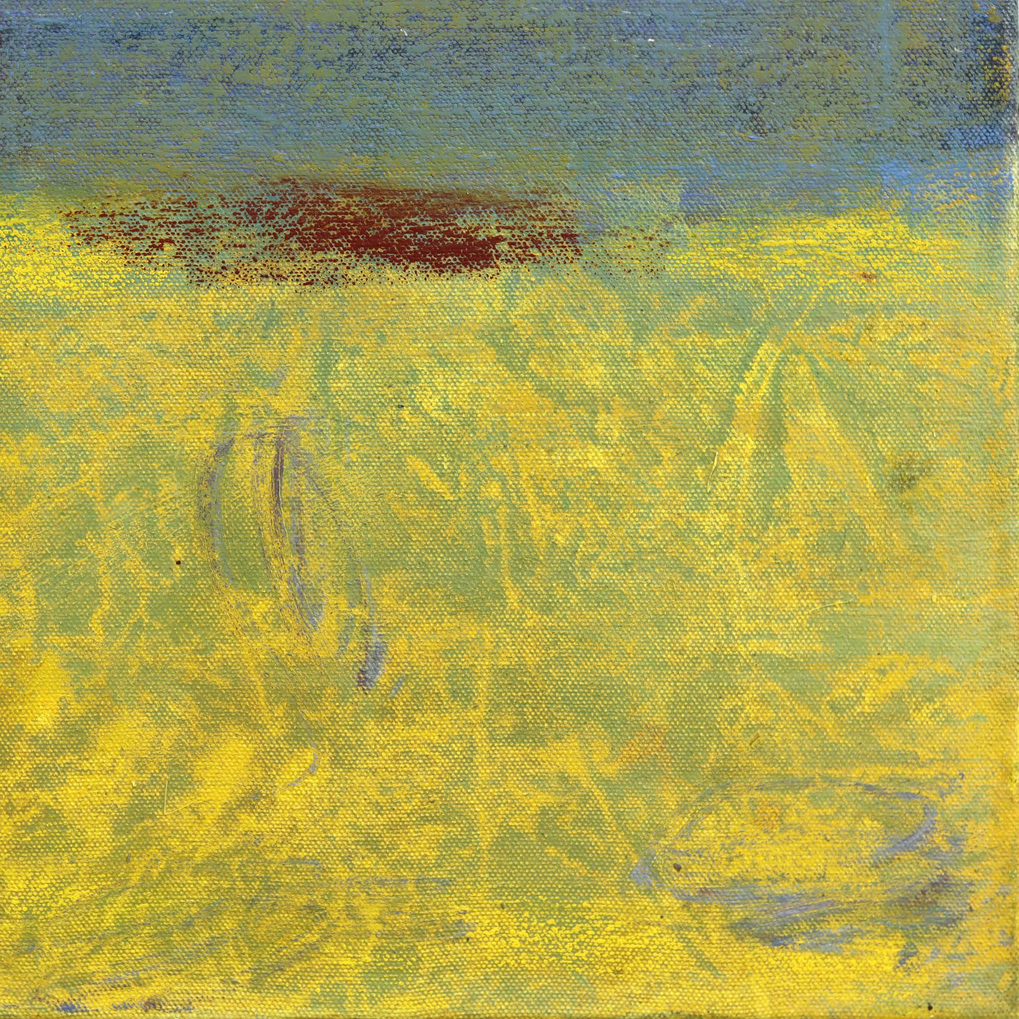 AWH 338 - Abstract Minimalist Textured Layered Colorfield Oil Painting on Canvas im Angebot 5