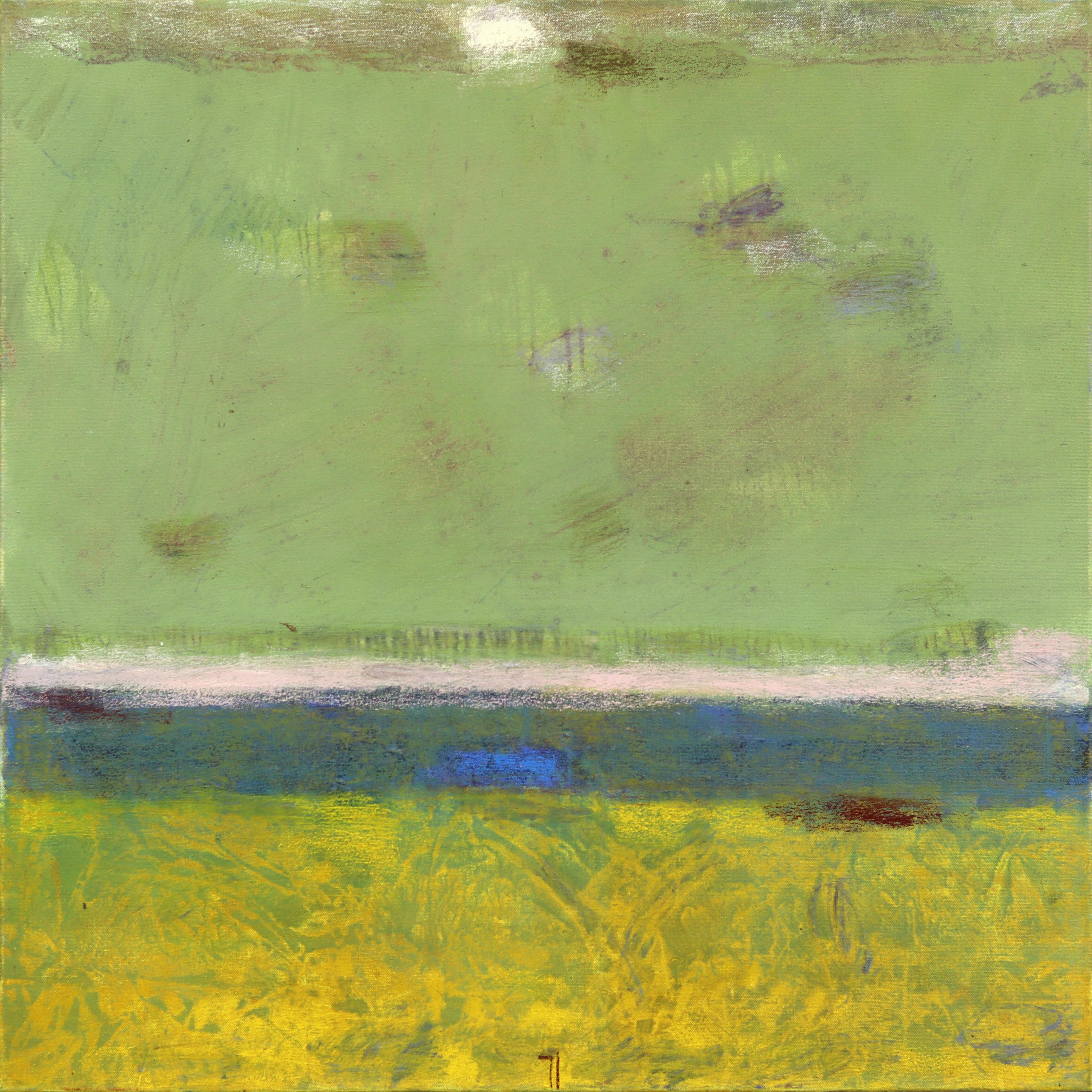 Bernhard Zimmer Abstract Painting – AWH 338 - Abstract Minimalist Textured Layered Colorfield Oil Painting on Canvas