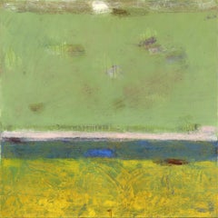 AWH 338 - Pittura a olio su tela astratta minimalista con stratificazione di colore