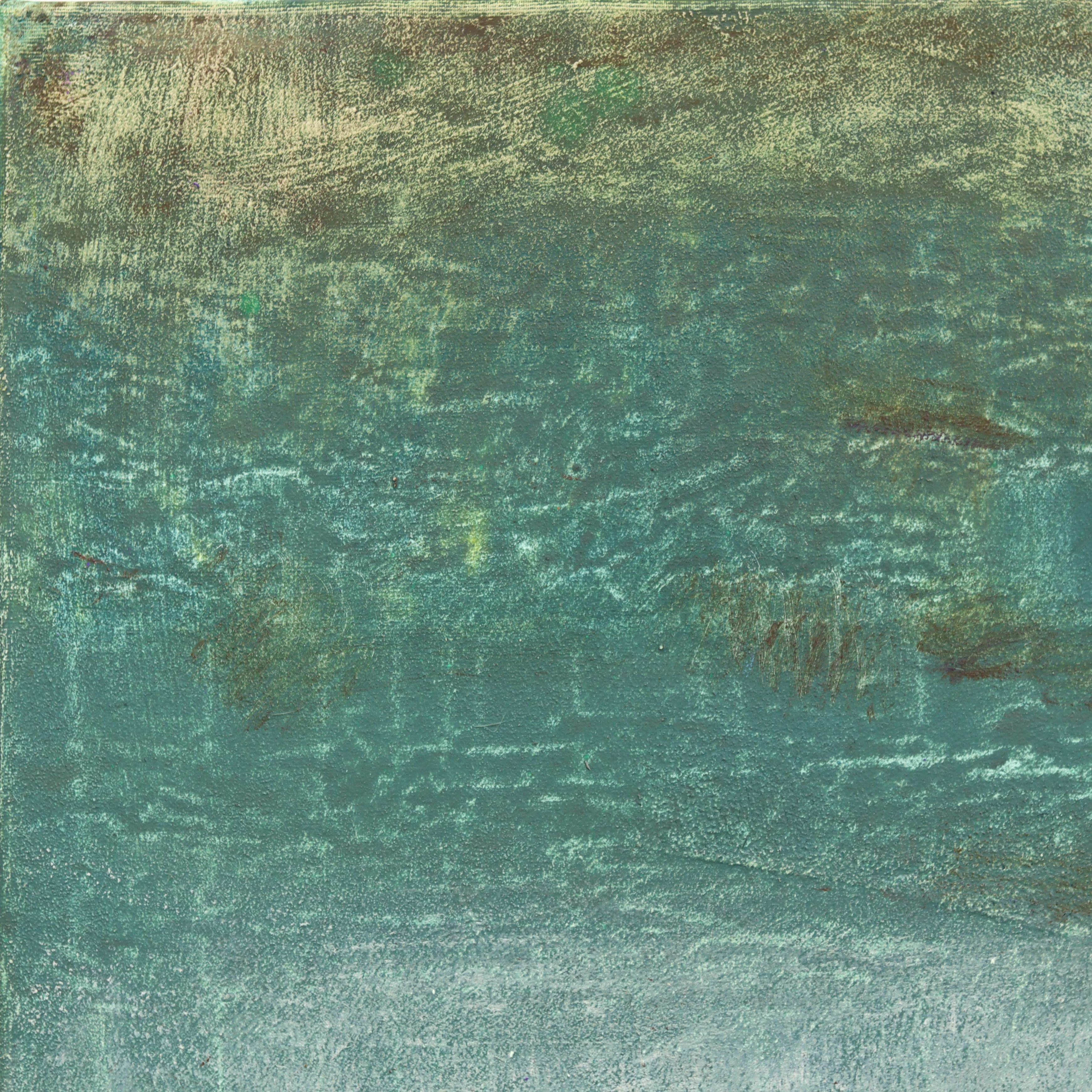 AWH 339 - Abstract Minimalist Textured Layered Colorfield Oil Painting on Canvas For Sale 1