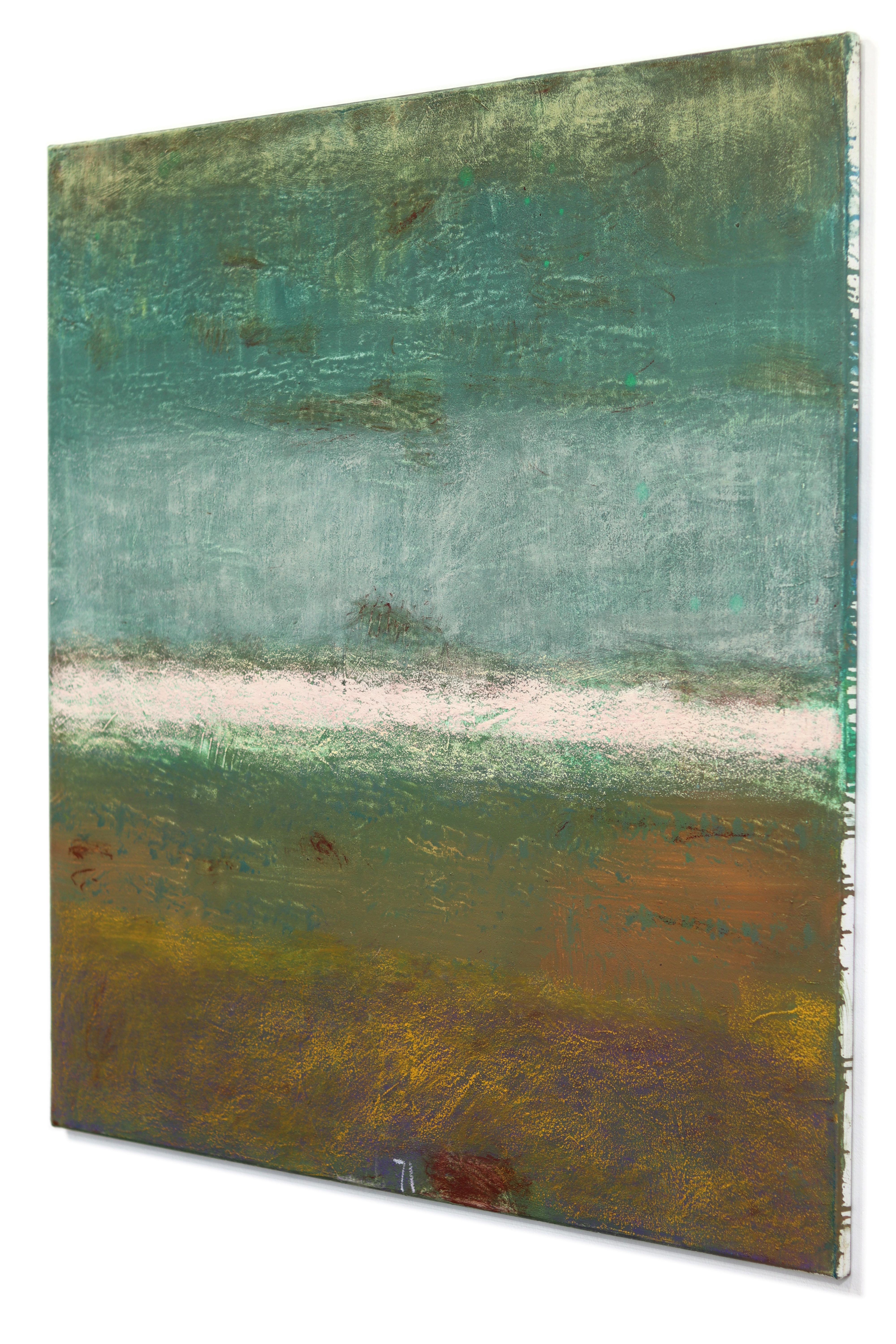 AWH 339 - Abstract Minimalist Textured Layered Colorfield Oil Painting on Canvas For Sale 2