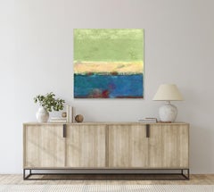 AWH 340 - Abstract Minimalist Textured Layered Colorfield Oil Painting on Canvas