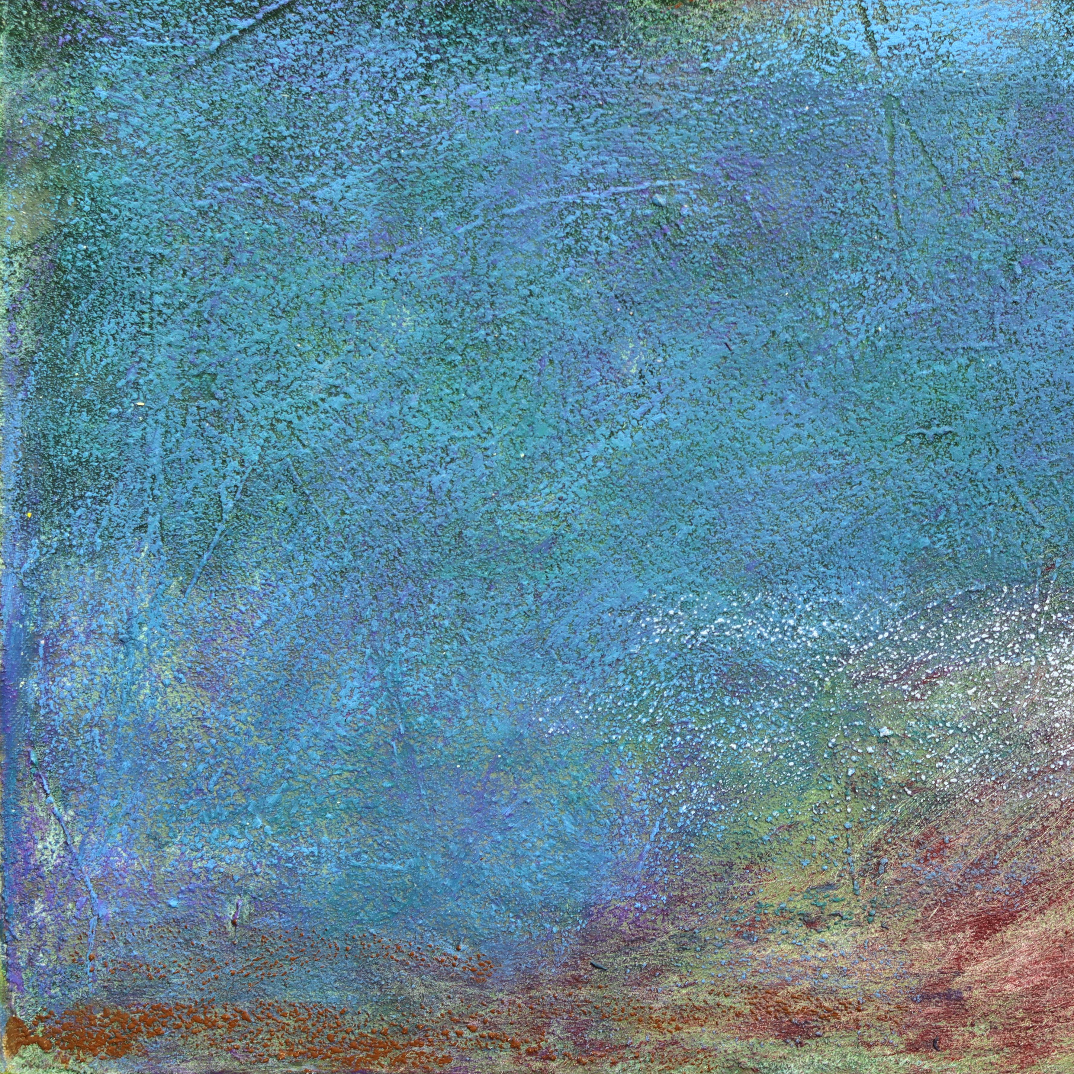 AWH 340 - Abstract Minimalist Textured Layered Colorfield Oil Painting on Canvas For Sale 6