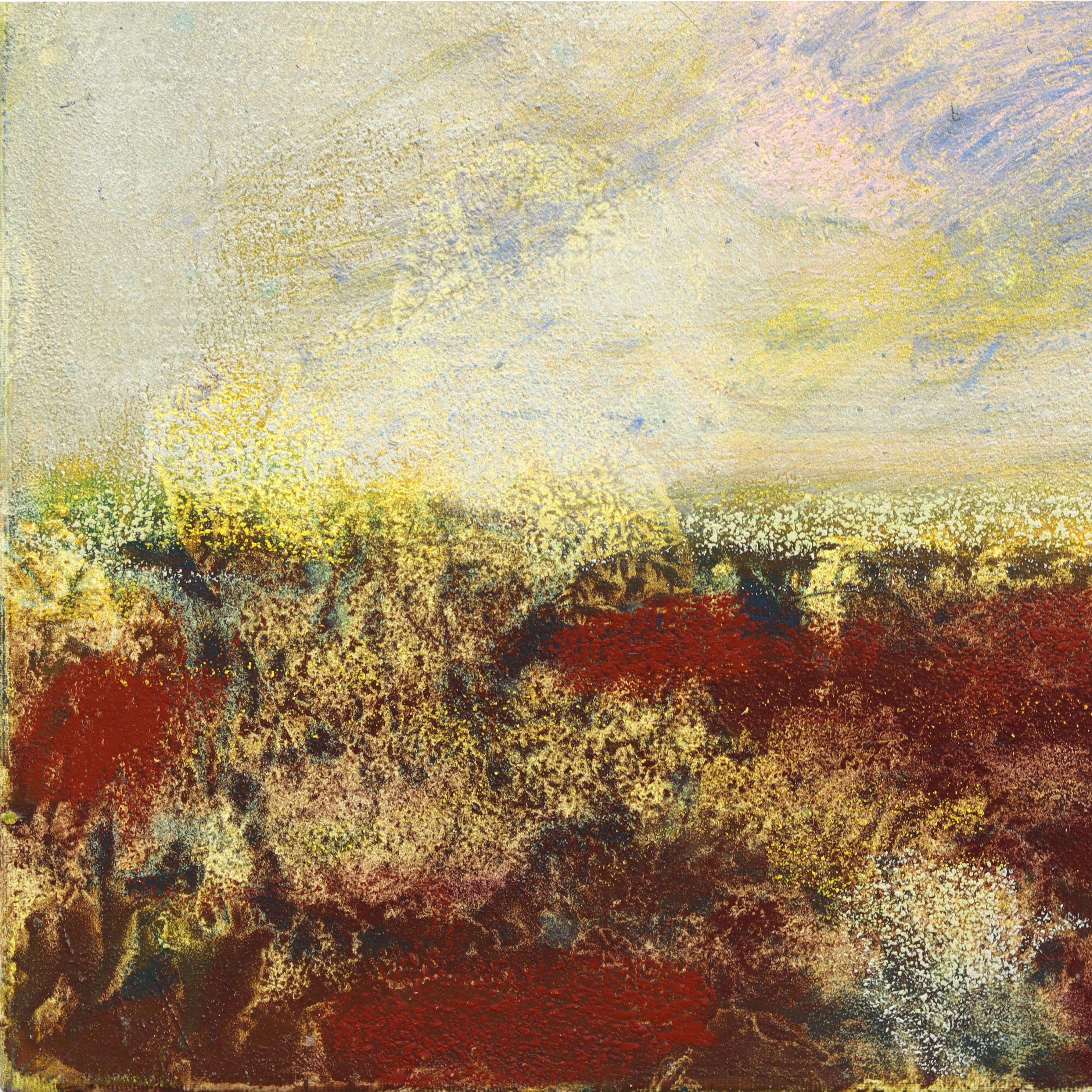 AWH 349 - Abstract Minimalist Textured Layered Colorfield Oil Painting on Canvas For Sale 5