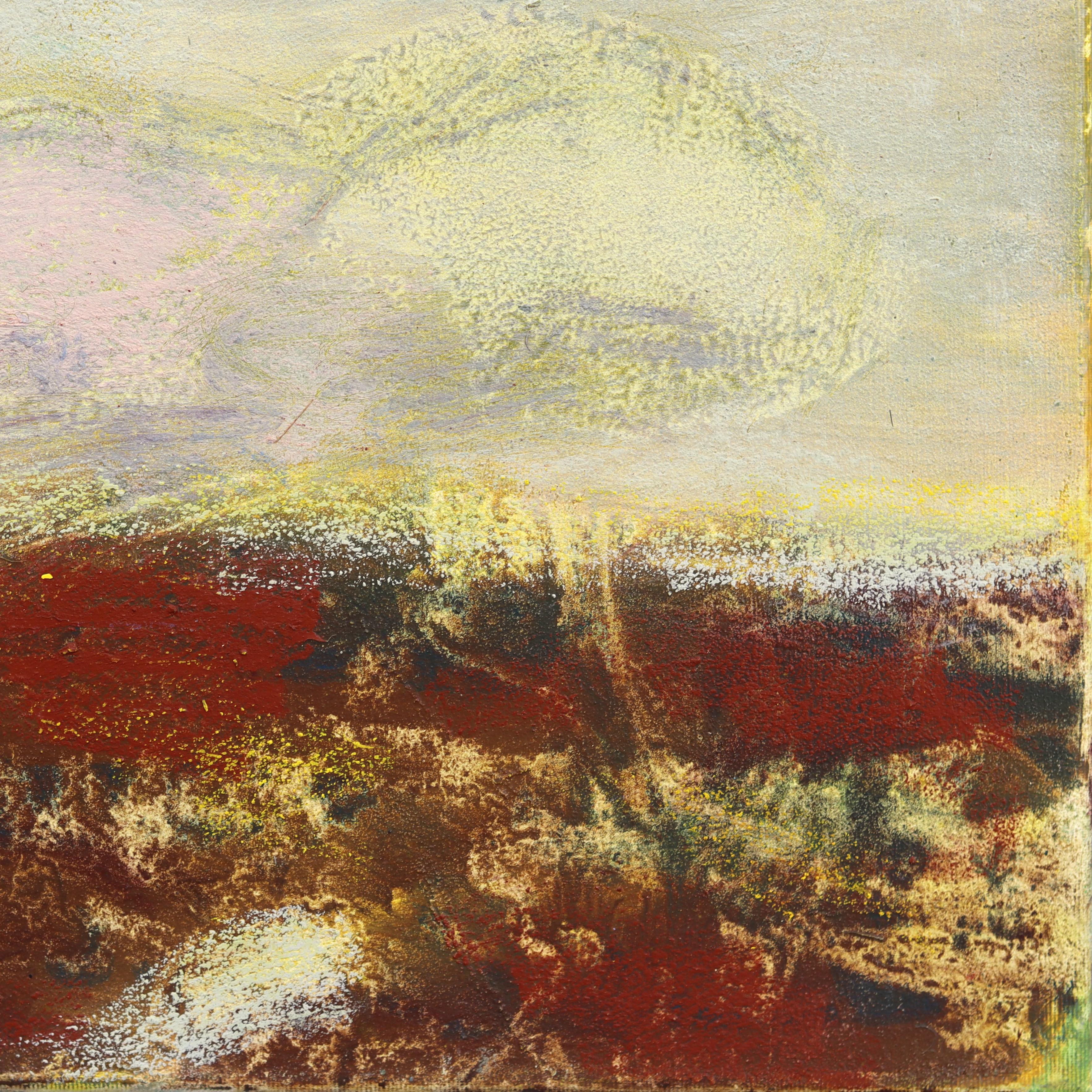 AWH 349 - Abstract Minimalist Textured Layered Colorfield Oil Painting on Canvas For Sale 6