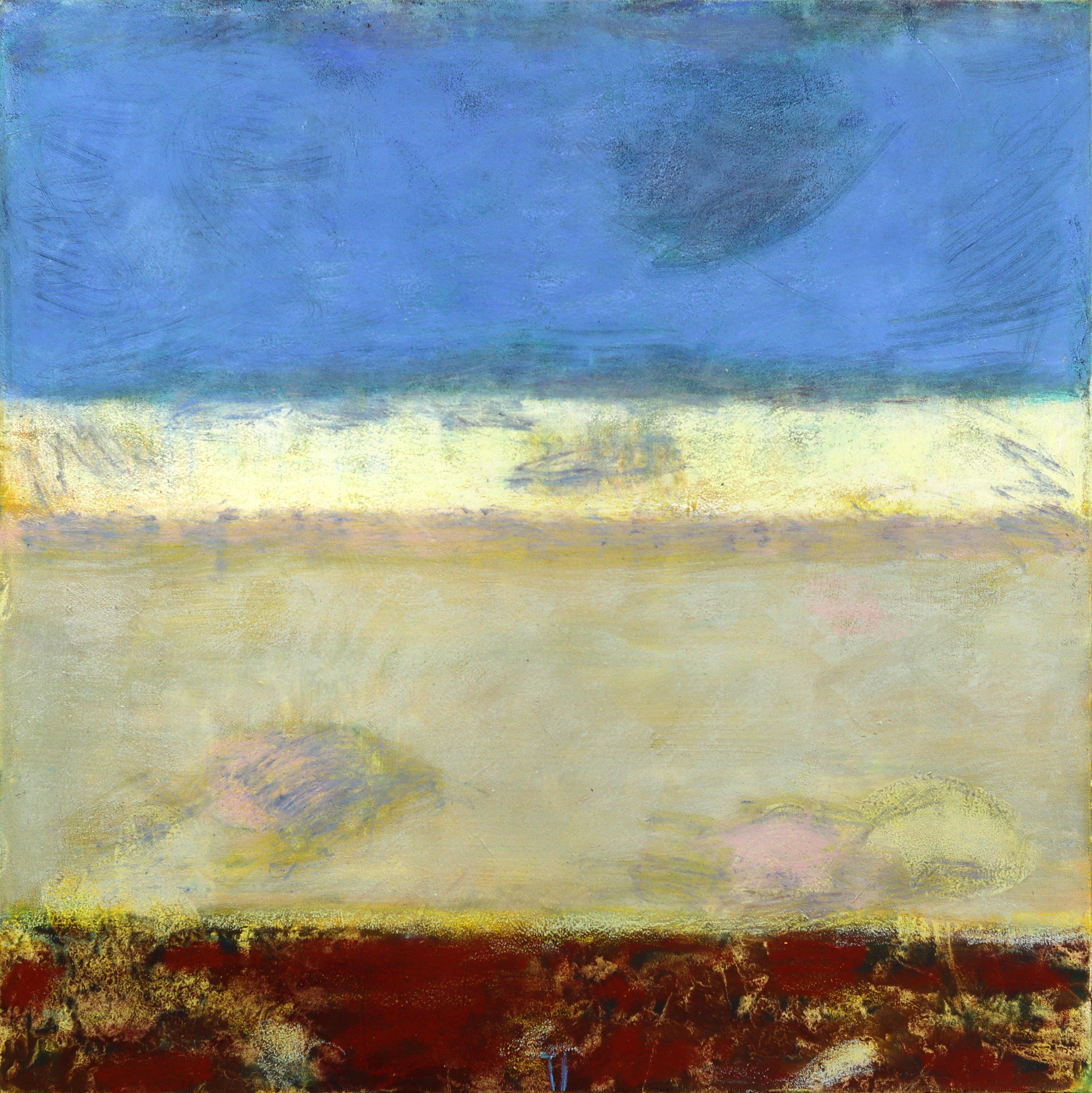 AWH 349 - Abstract Minimalist Textured Layered Colorfield Oil Painting on Canvas - Mixed Media Art by Bernhard Zimmer