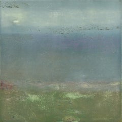 AWH 352 - Peinture à l'huile abstraite minimaliste texturée et stratifiée Colorfield sur toile