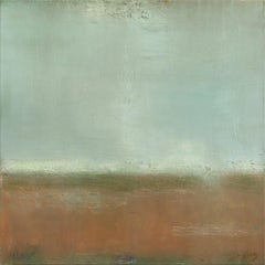 AWH 353 - Peinture à l'huile abstraite minimaliste texturée et stratifiée Colorfield sur toile