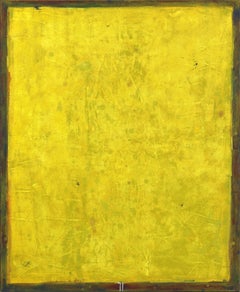 AWH 282 - Original Abstract Expressionist Bright Yellow Colorfield Oil Painting