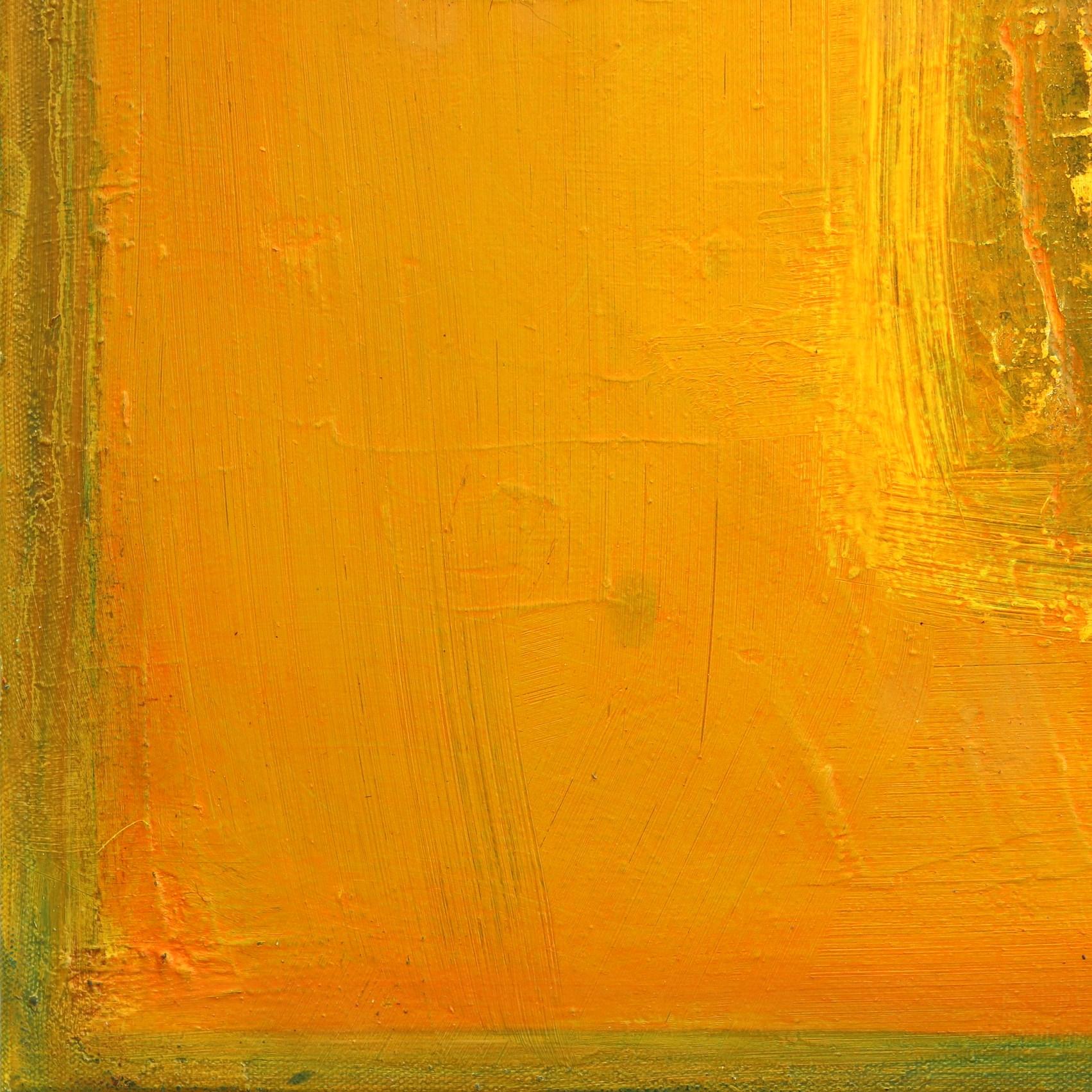 AWH284 - Original Abstract Textured Yellow Expressionist Colorfield Oil Painting For Sale 3