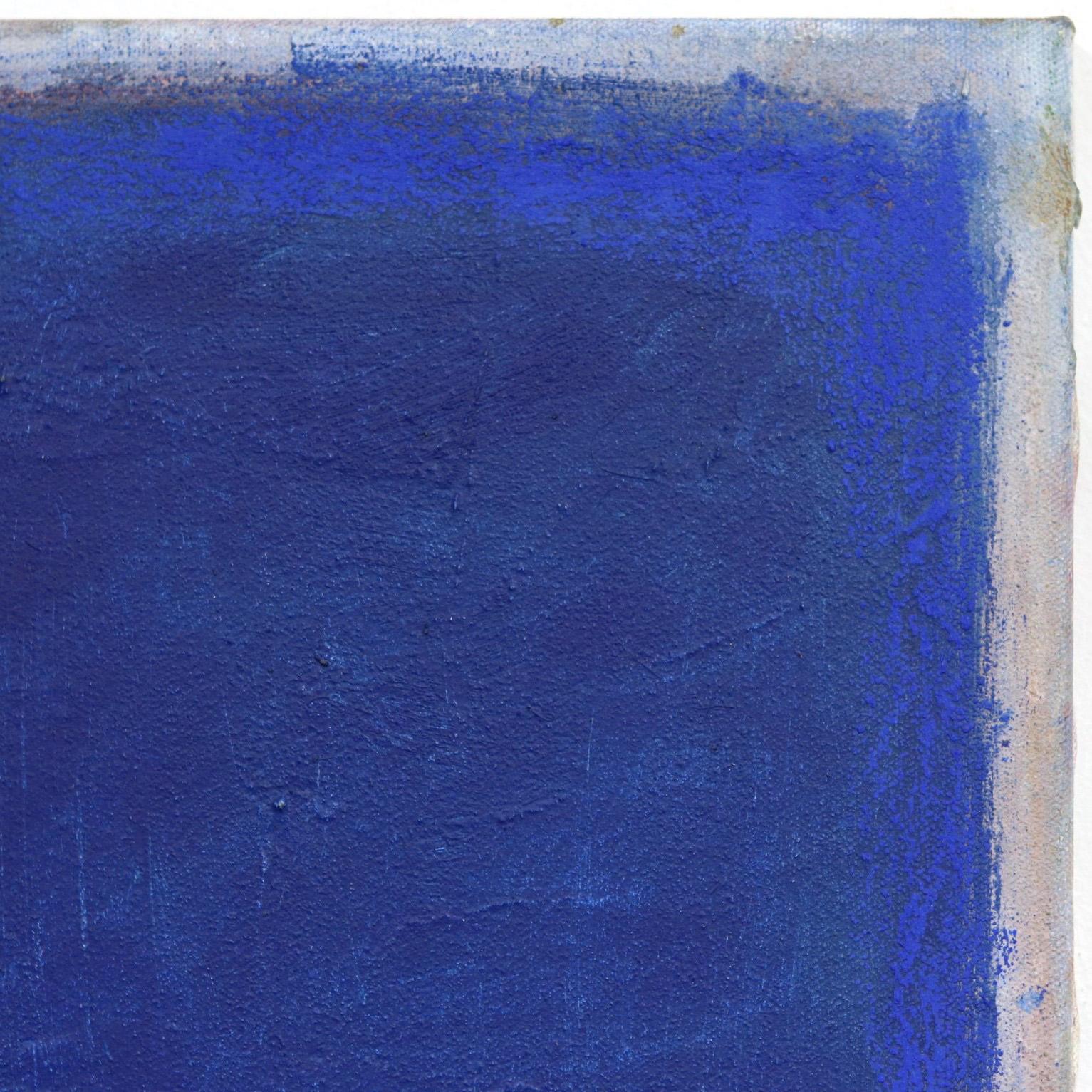 AWH 285 - Original Abstract Ultramarine Blue Minimalist Colorfield Oil Painting 3