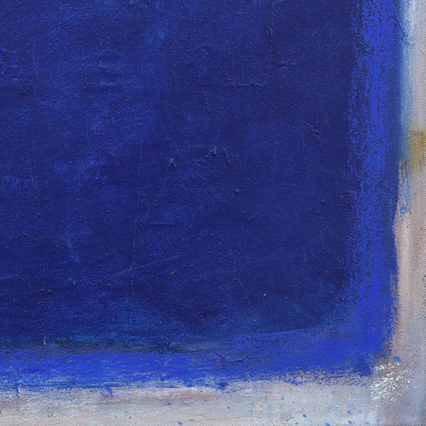AWH 285 - Original Abstract Ultramarine Blue Minimalist Colorfield Oil Painting 6