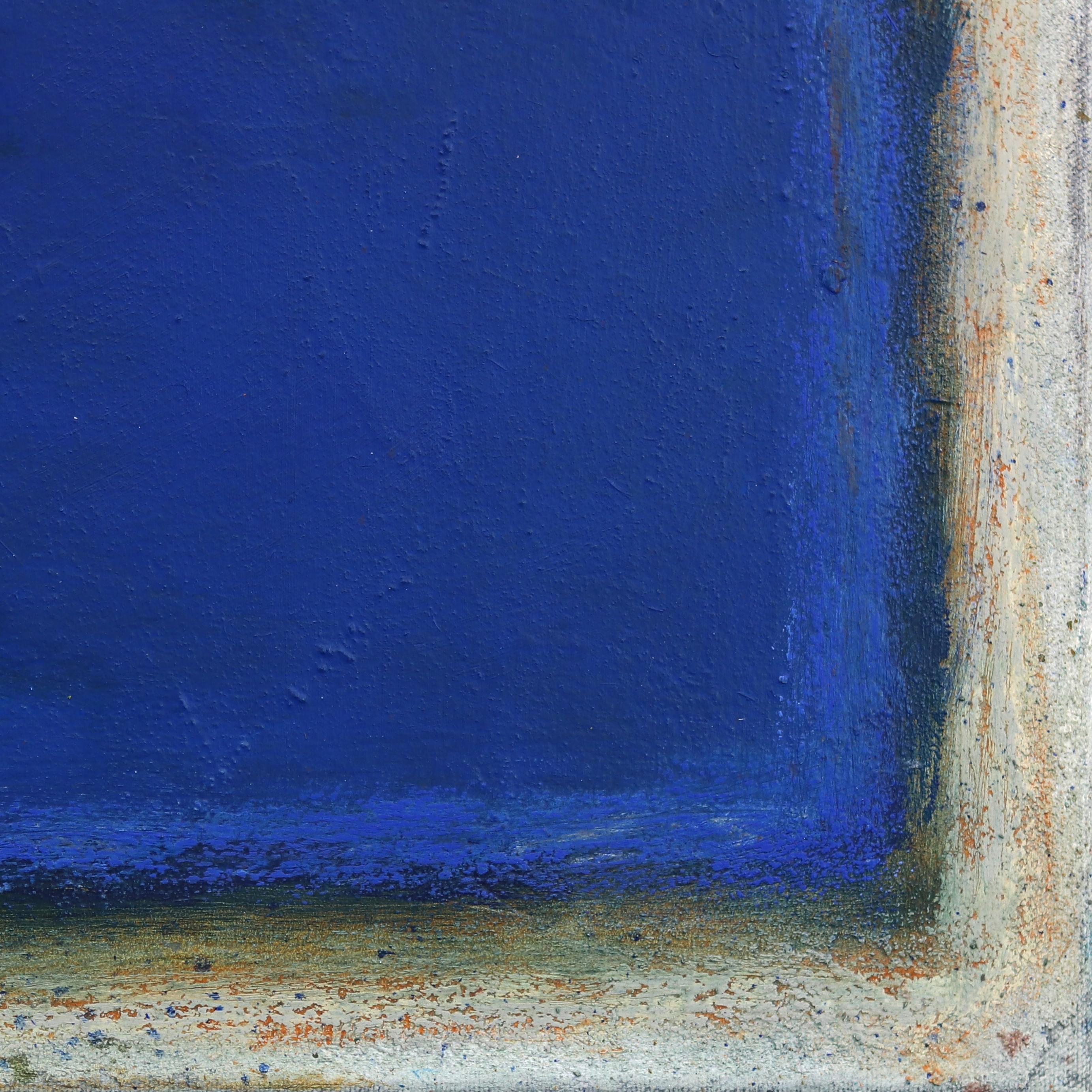 AWH 315 - Peinture à l'huile expressionniste abstraite originale Bleu Colorfield en vente 5