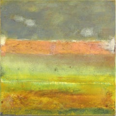 AWH 323 - Original Oil Painting Abstract Expressionist Yellow Colorfield