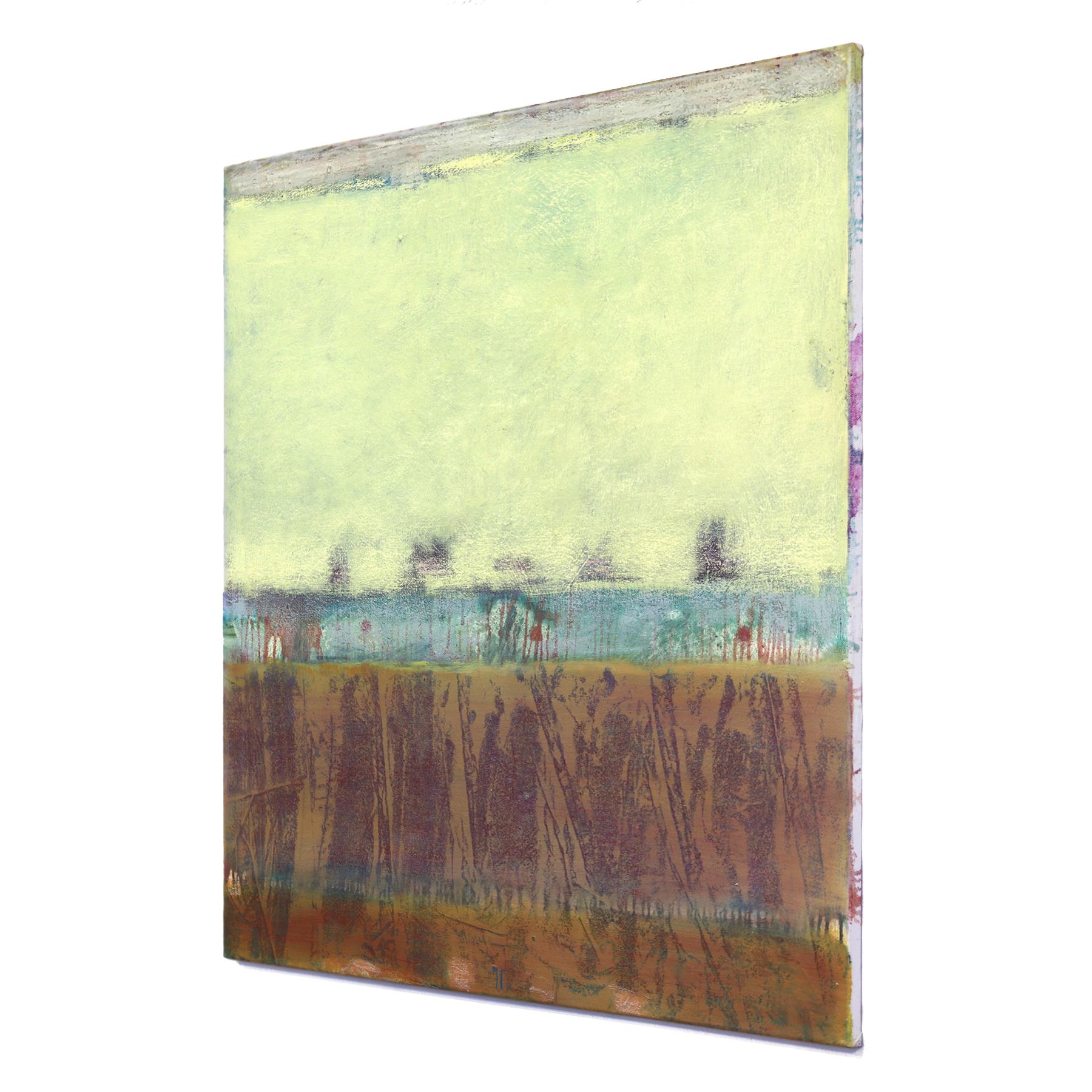 AWH 325 - Pintura al óleo original Expresionismo abstracto Campo de color - Abstract Painting Verde de Bernhard Zimmer