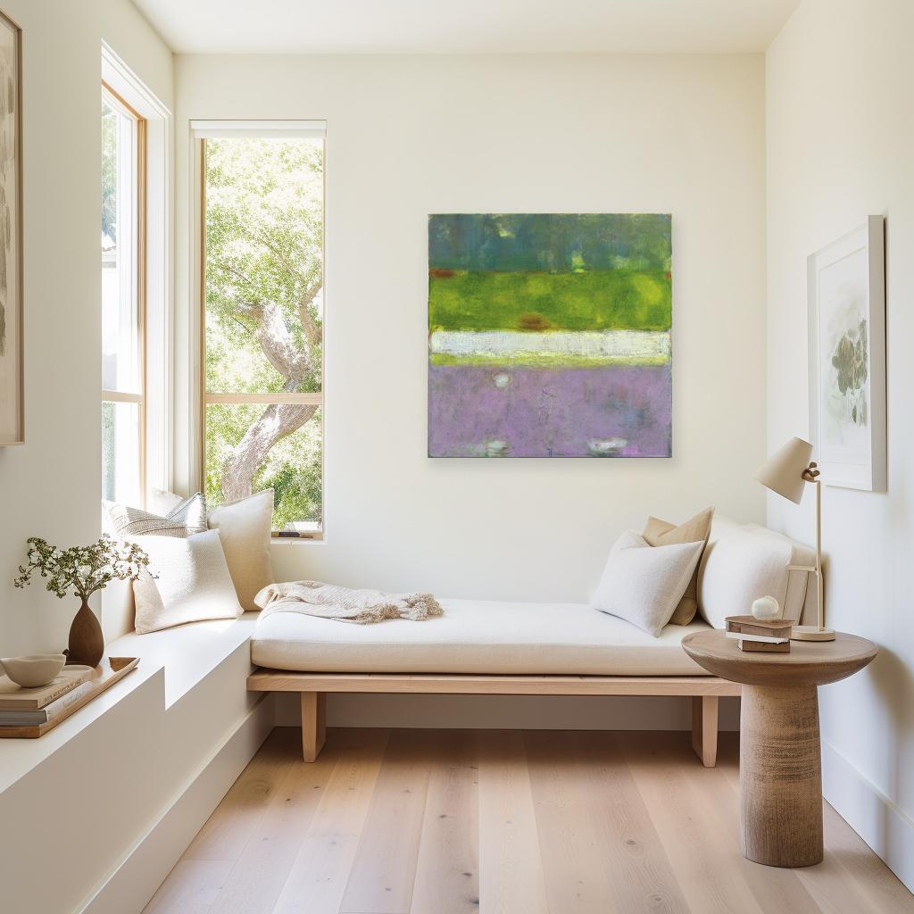 AWH 326 - Pintura al óleo original Expresionismo abstracto Campo de color - Painting de Bernhard Zimmer