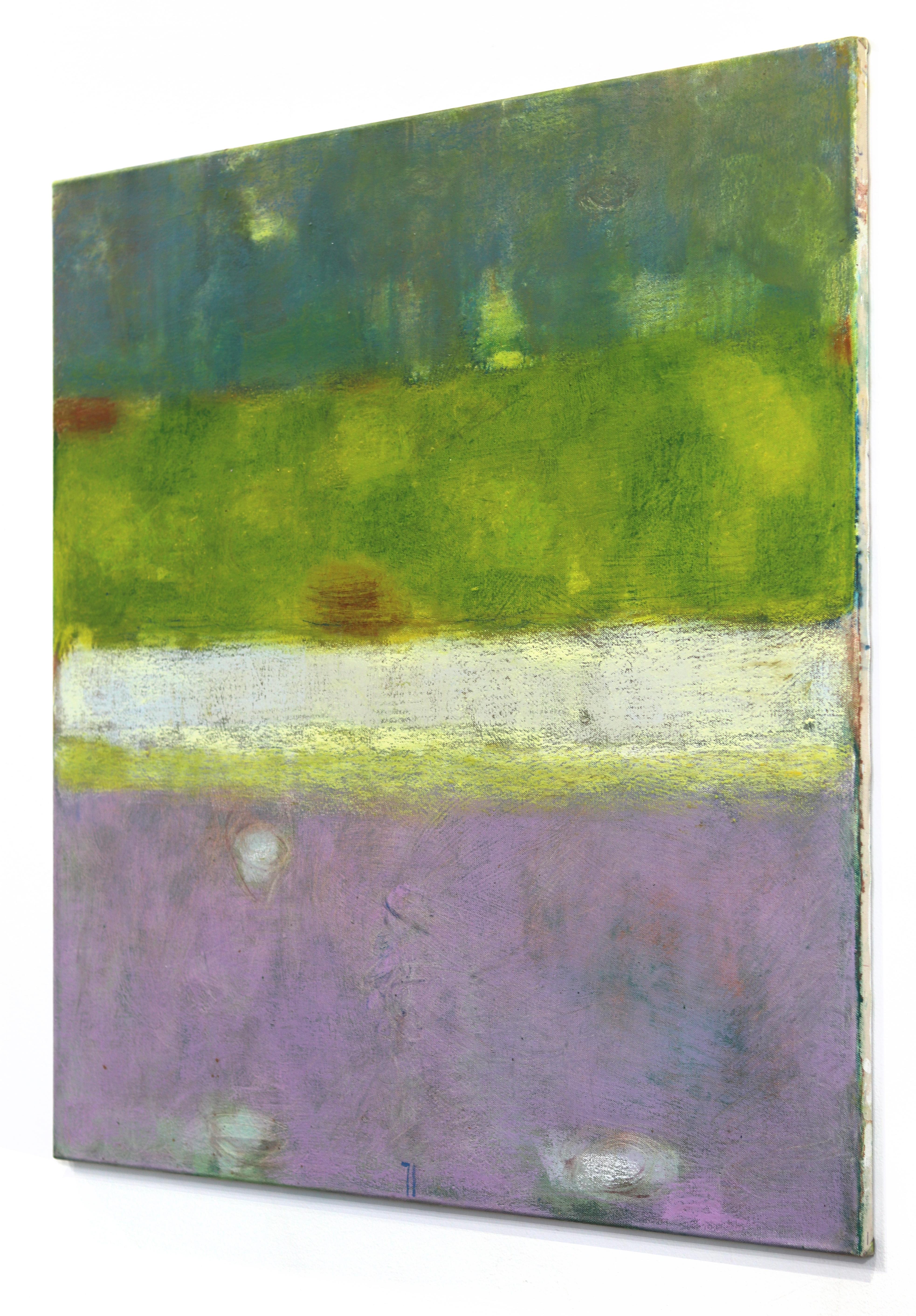 AWH 326 - Pintura al óleo original Expresionismo abstracto Campo de color - Abstract Painting Gris de Bernhard Zimmer