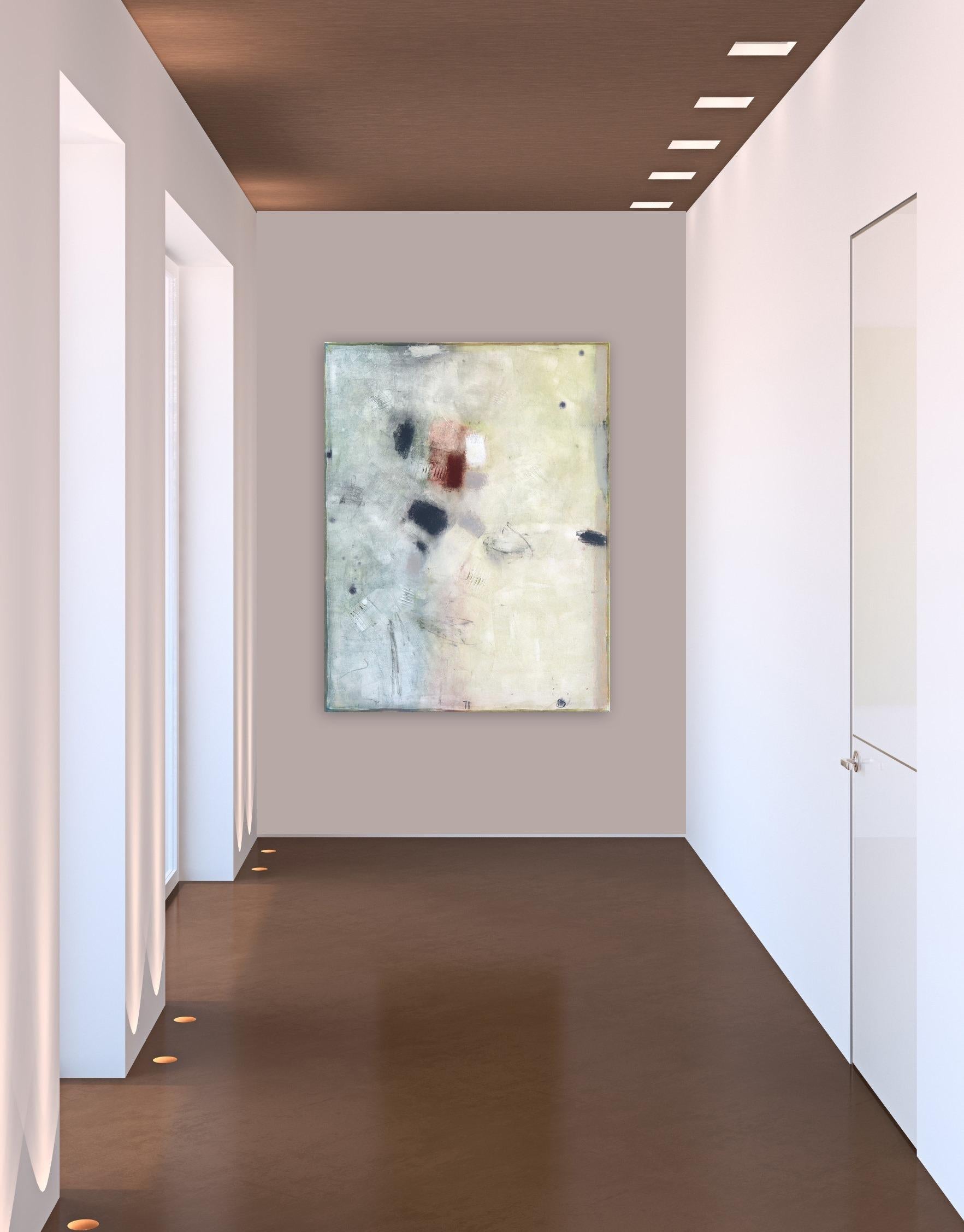 Bernhard Zimmer schafft tief geschichtete, subtil strukturierte abstrakte Gemälde, die diametral entgegengesetzte Elemente - Ordnung und Chaos, Abstraktion und Darstellung, Kühnheit und Subtilität - in exquisiter Spannung enthalten. Er arbeitet mit