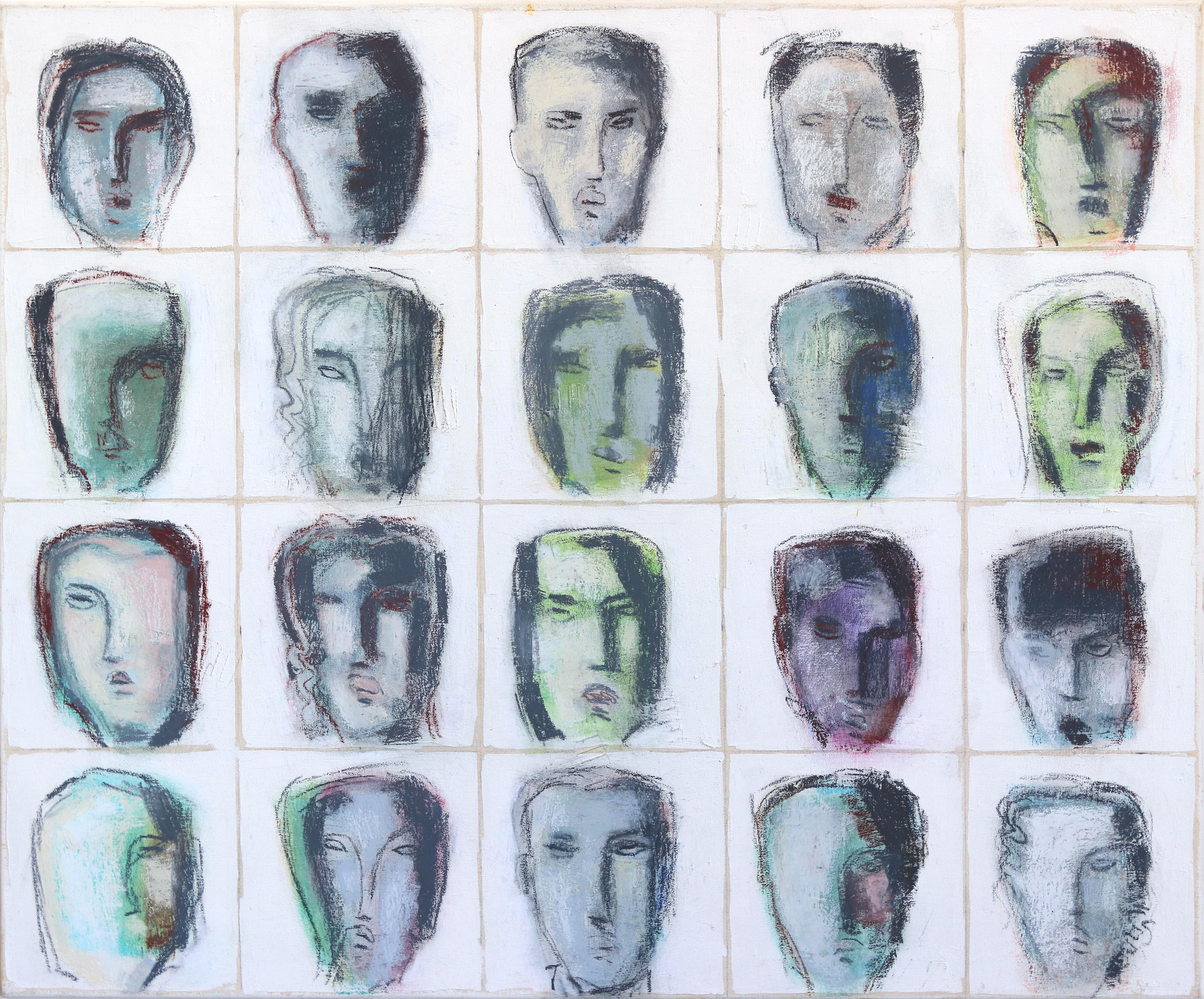 Faces 43 (Kopfbild 43) – Mixed Media Art von Bernhard Zimmer