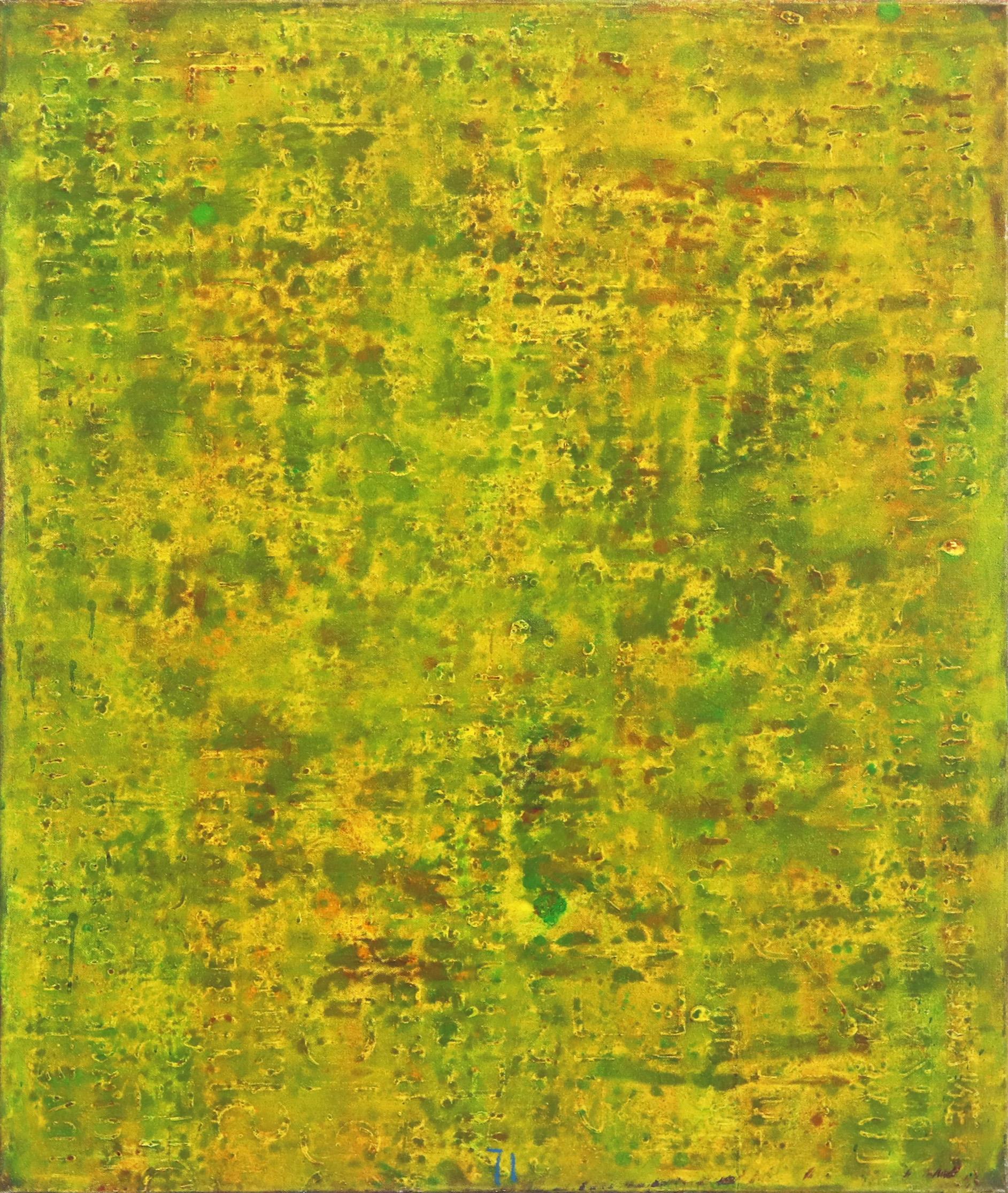 SE 33 - Original Abstract Expressionist Yellow Colorfield Oil Painting