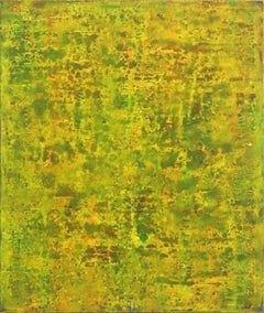 SE 33 - Original Abstract Expressionist Yellow Green Colorfield Oil Painting