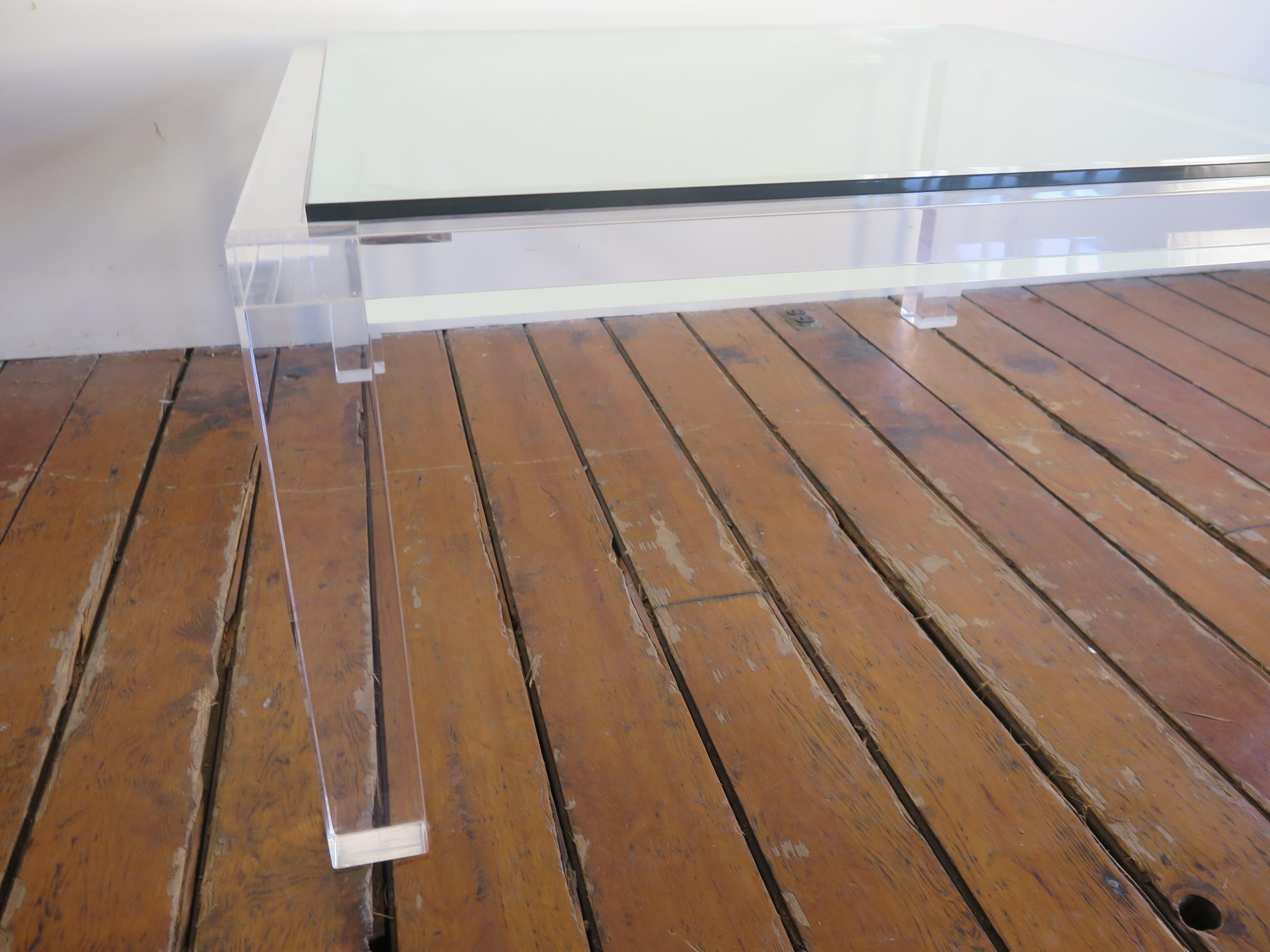 bernhardt glass coffee table