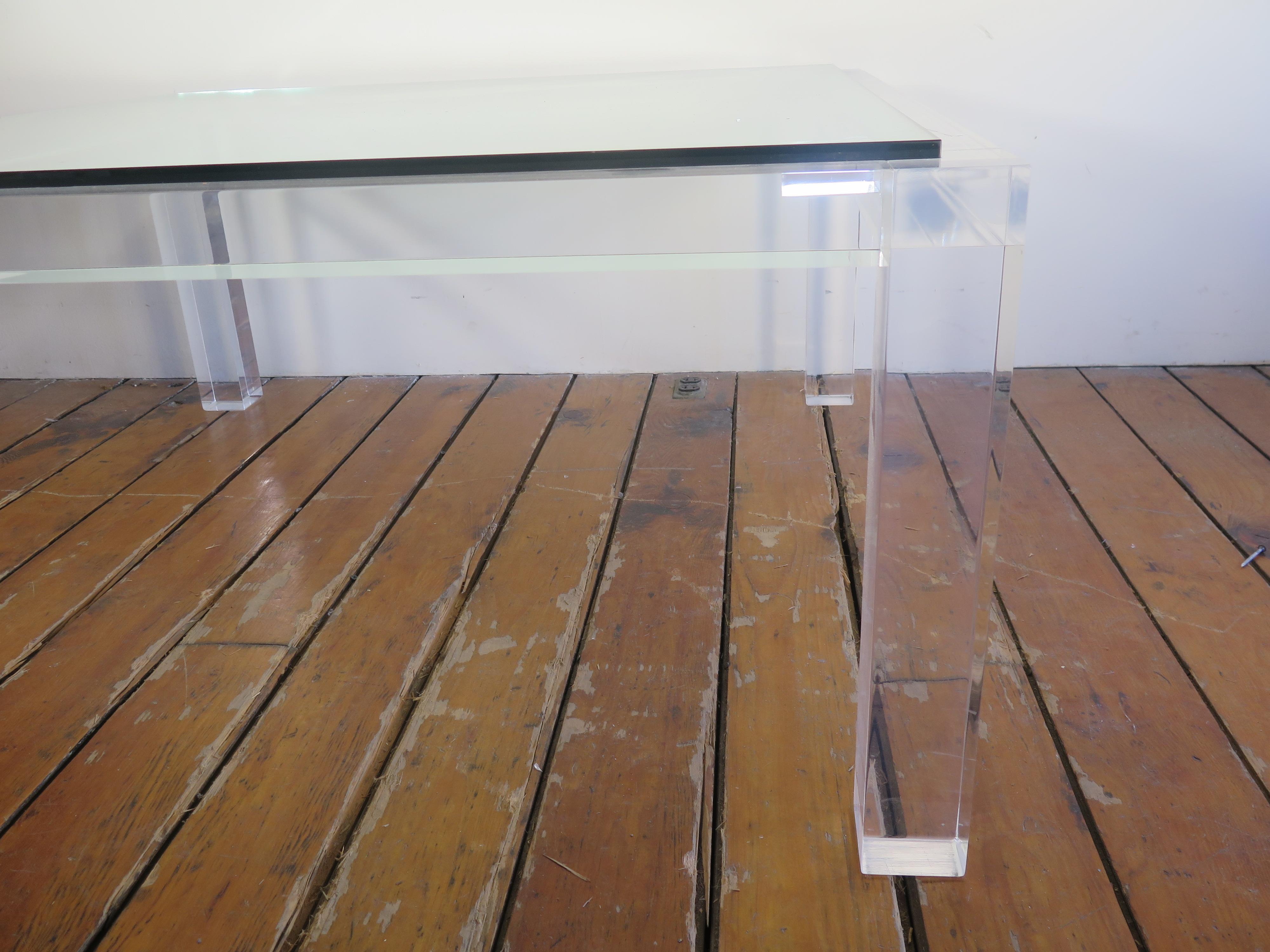 Modern Bernhardt Acrylic Coffee Table