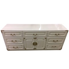 Bernhardt Alabaster Lacquered Dresser or Credenza