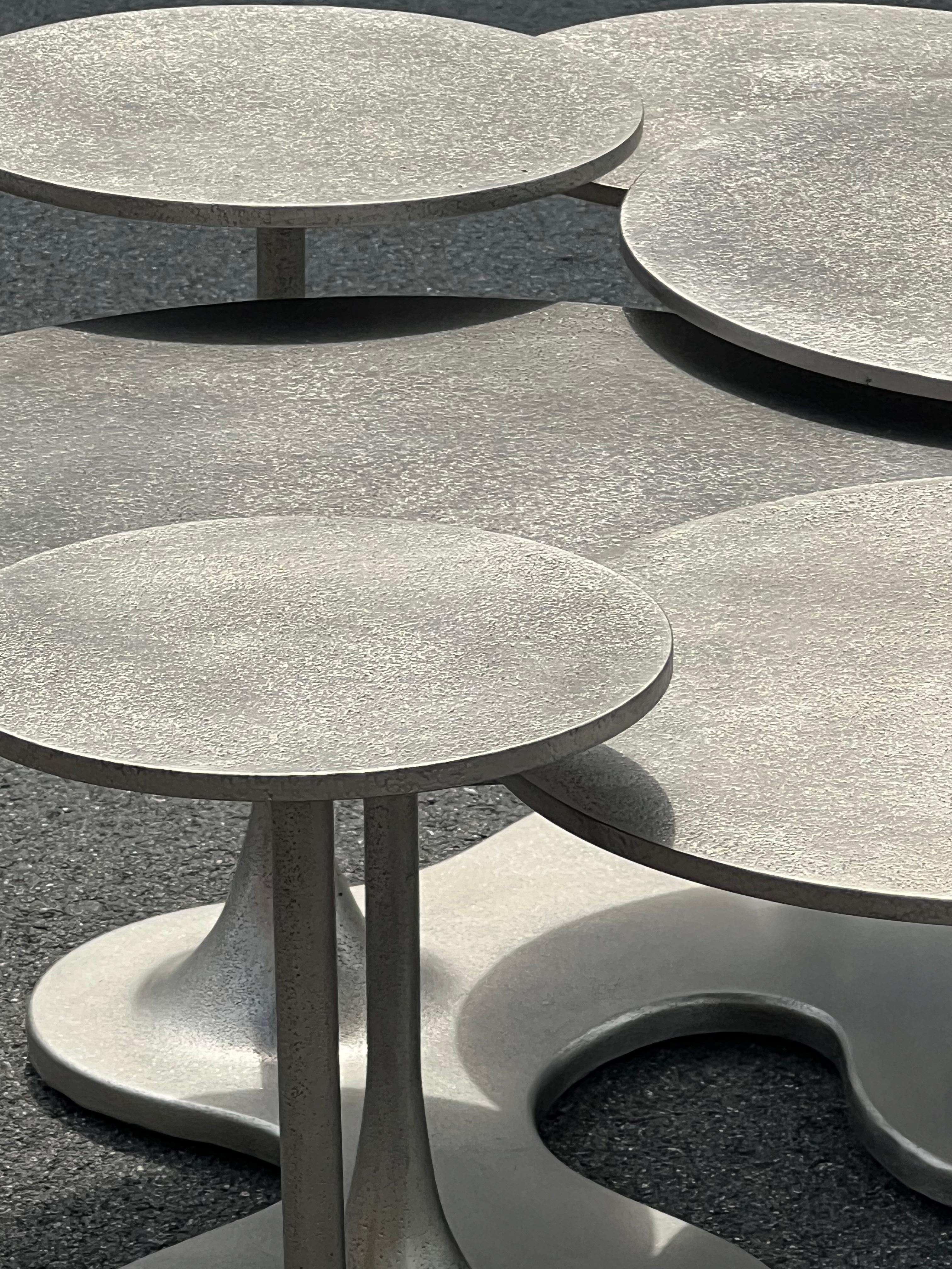 Bernhardt Aluminum Pedestal Coffee Table  7