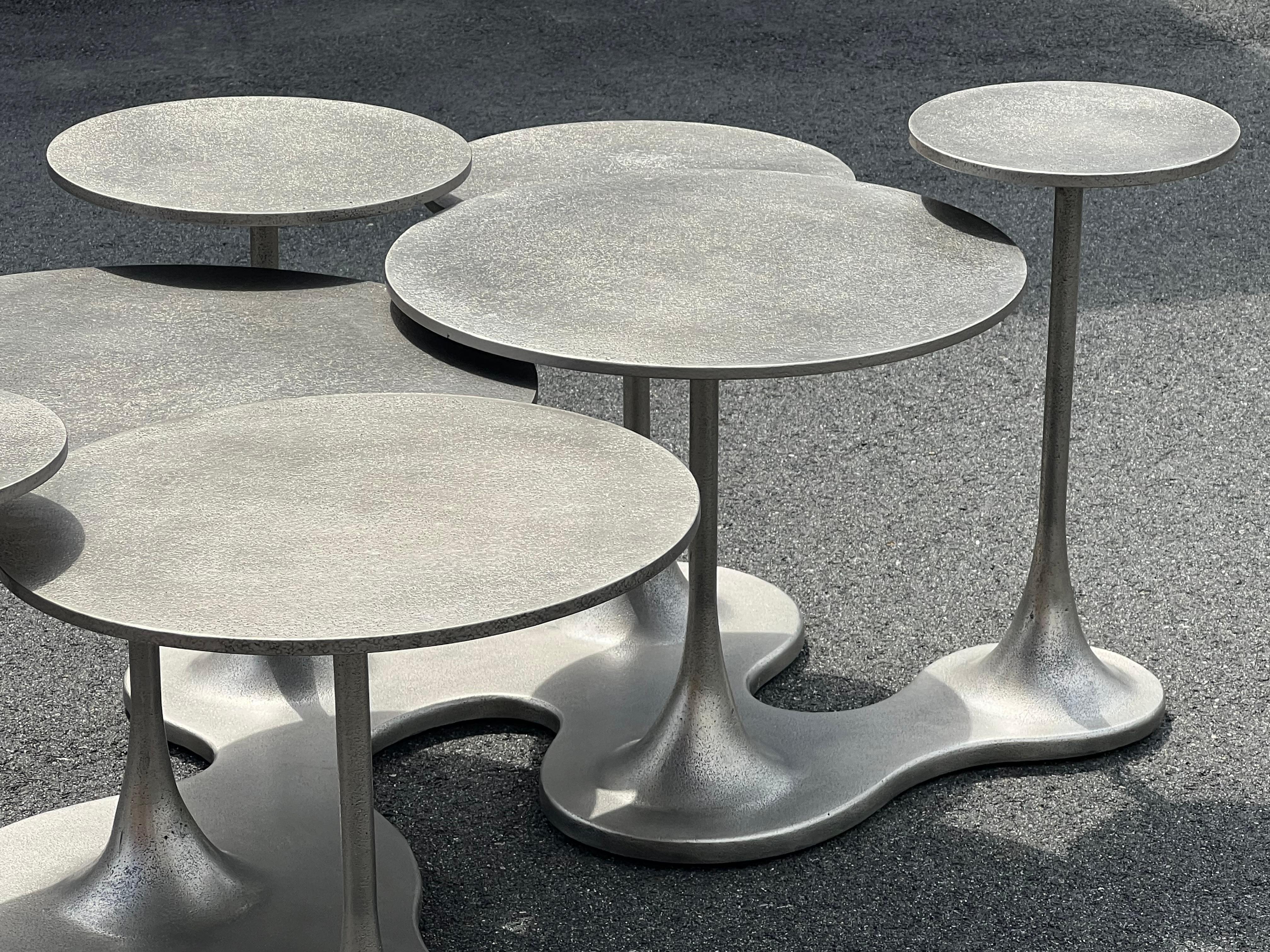 Bernhardt Aluminum Pedestal Coffee Table  9