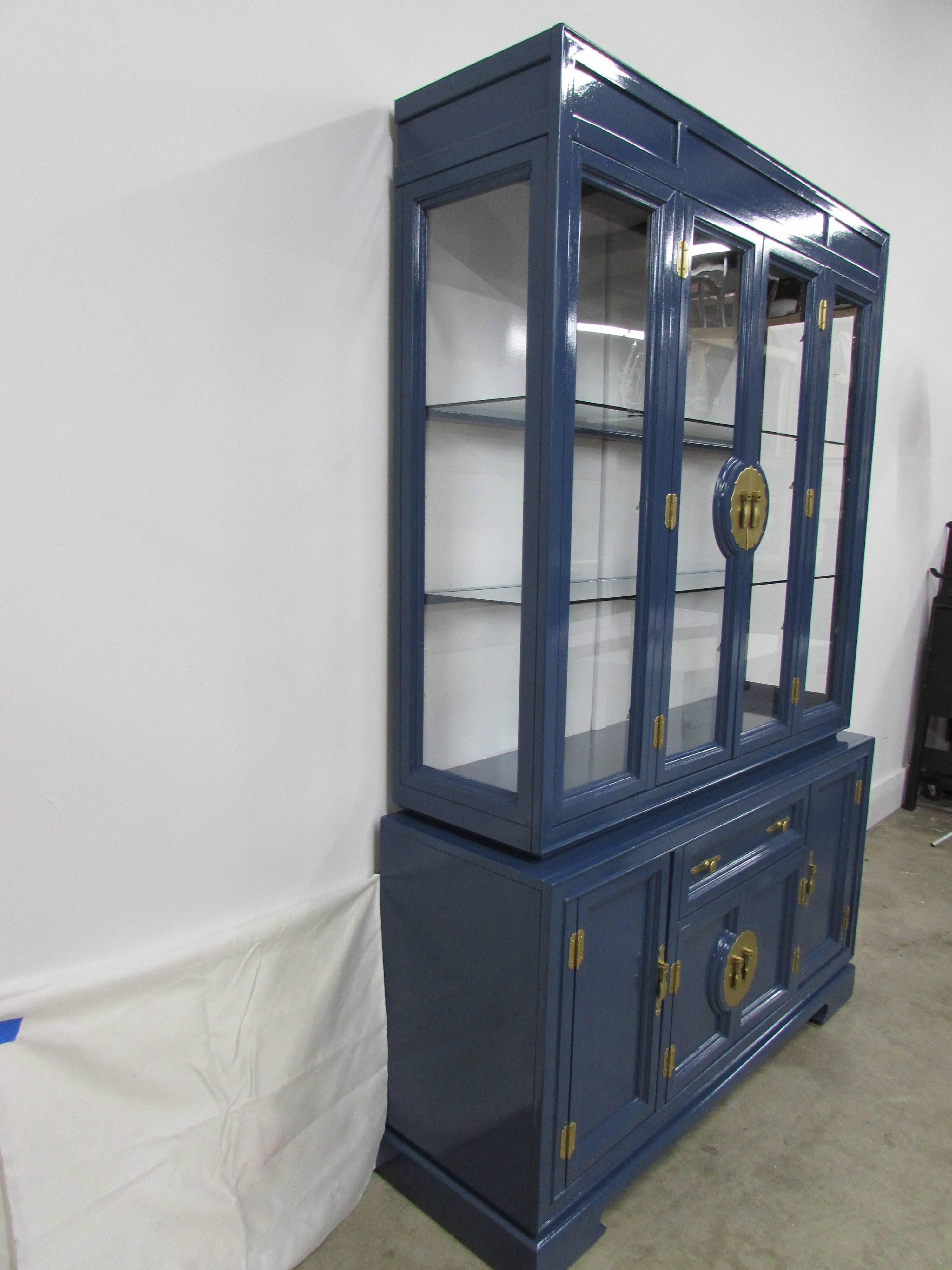 American Bernhardt Asian-Inspired Lacquered Cabinet