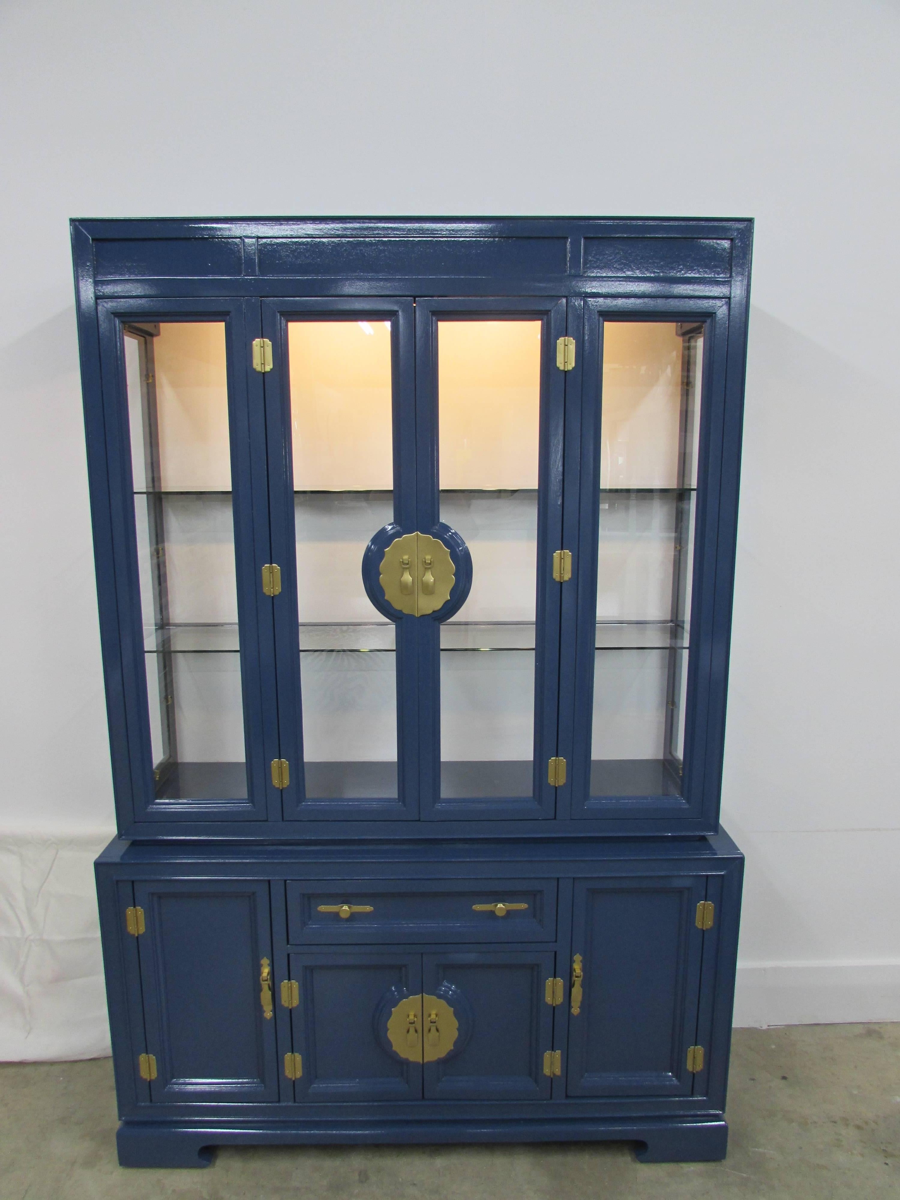 20th Century Bernhardt Asian-Inspired Lacquered Cabinet