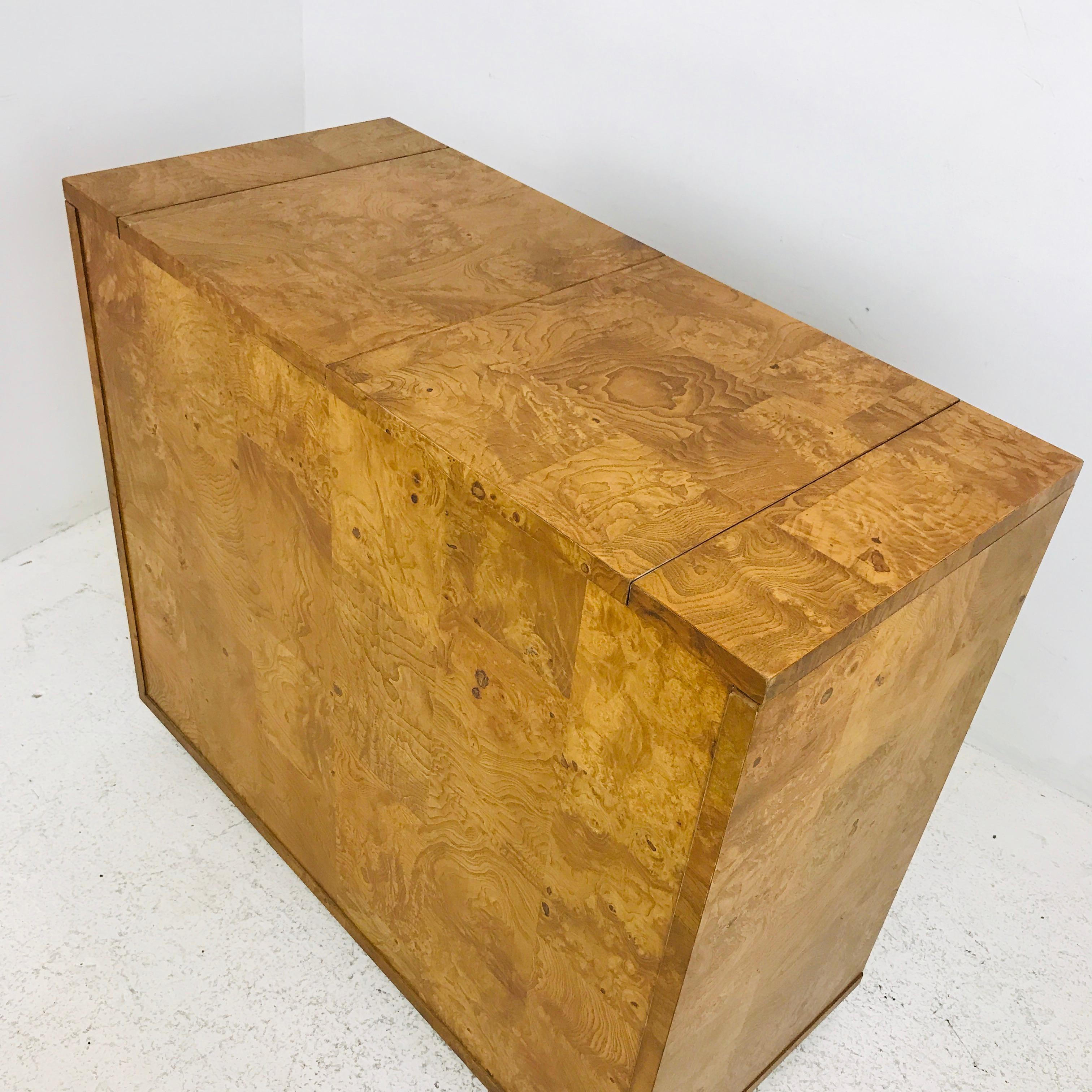 Bernhardt Burl Wood Bar Cabinet 4