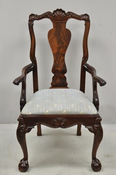 Bernhardt Centennial Collection Georgian Chippendale Mahogany Dining Chair Set 6