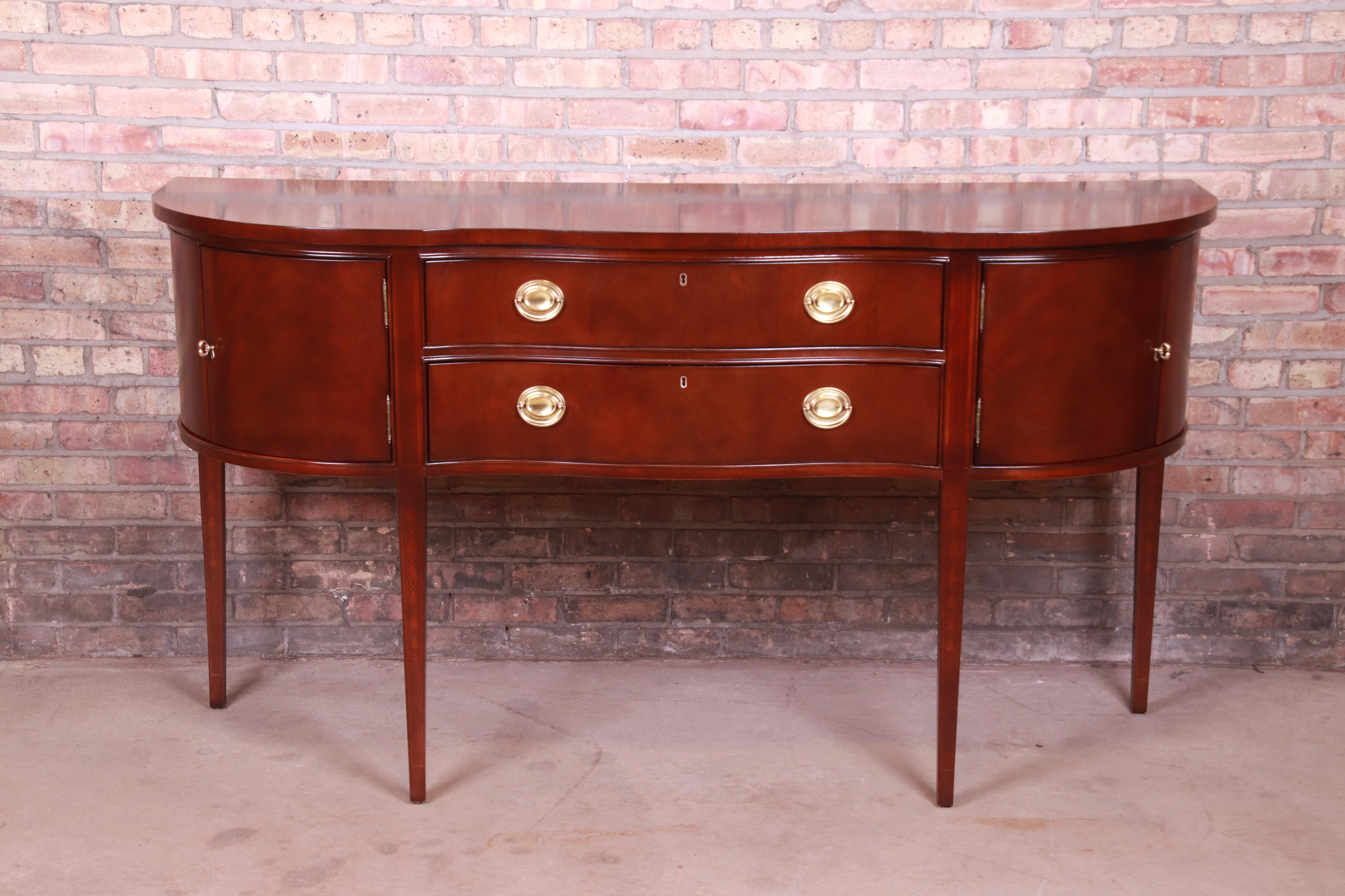 A gorgeous Hepplewhite or Federal style sideboard buffet or bar server

By Bernhardt Furniture 