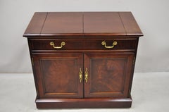 Bernhardt Centennial Collection Mahogany Flip Top Rolling Bar Cart Server